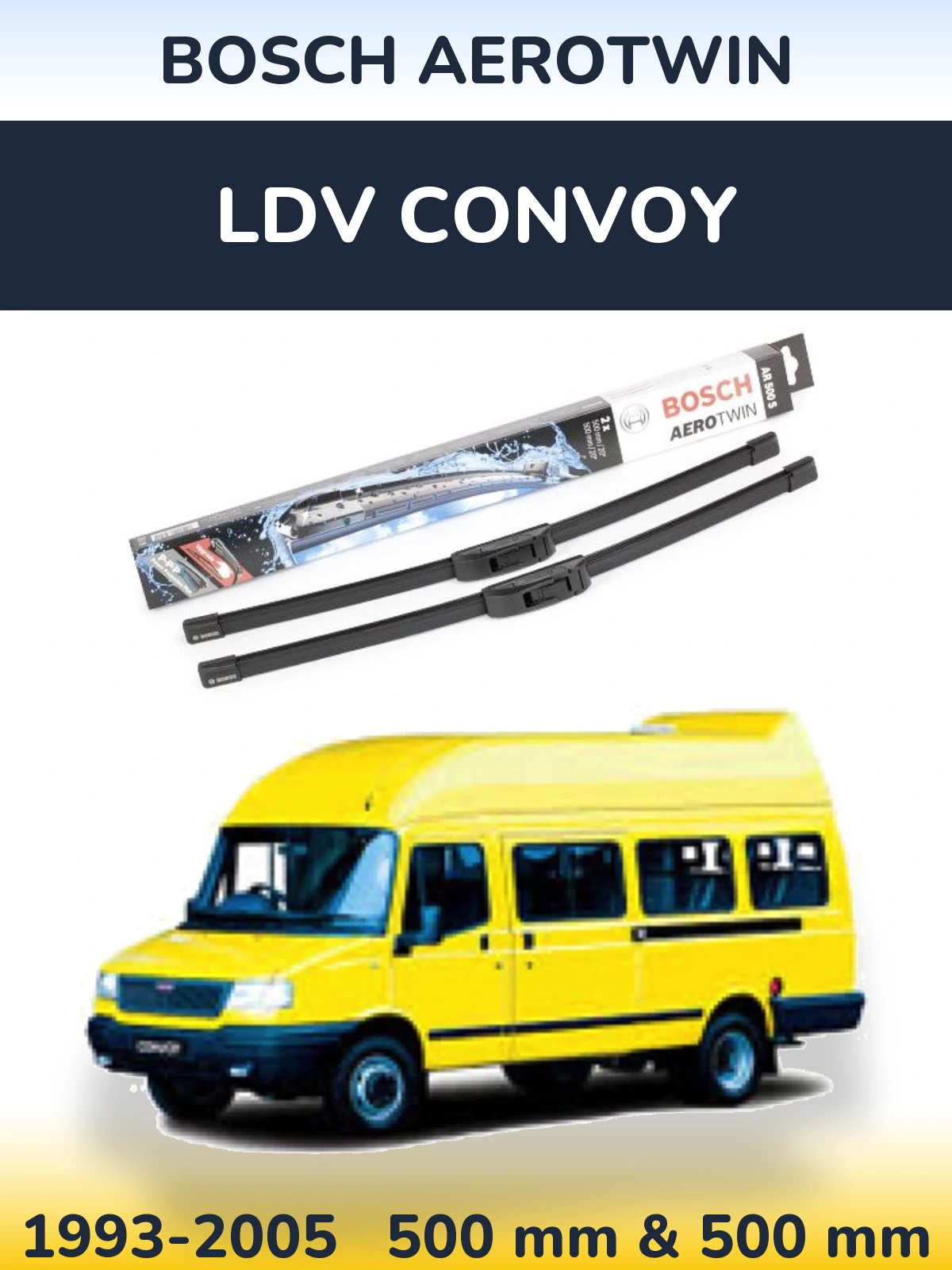 Torkarblad BOSCH AeroTwin för LDV Convoy