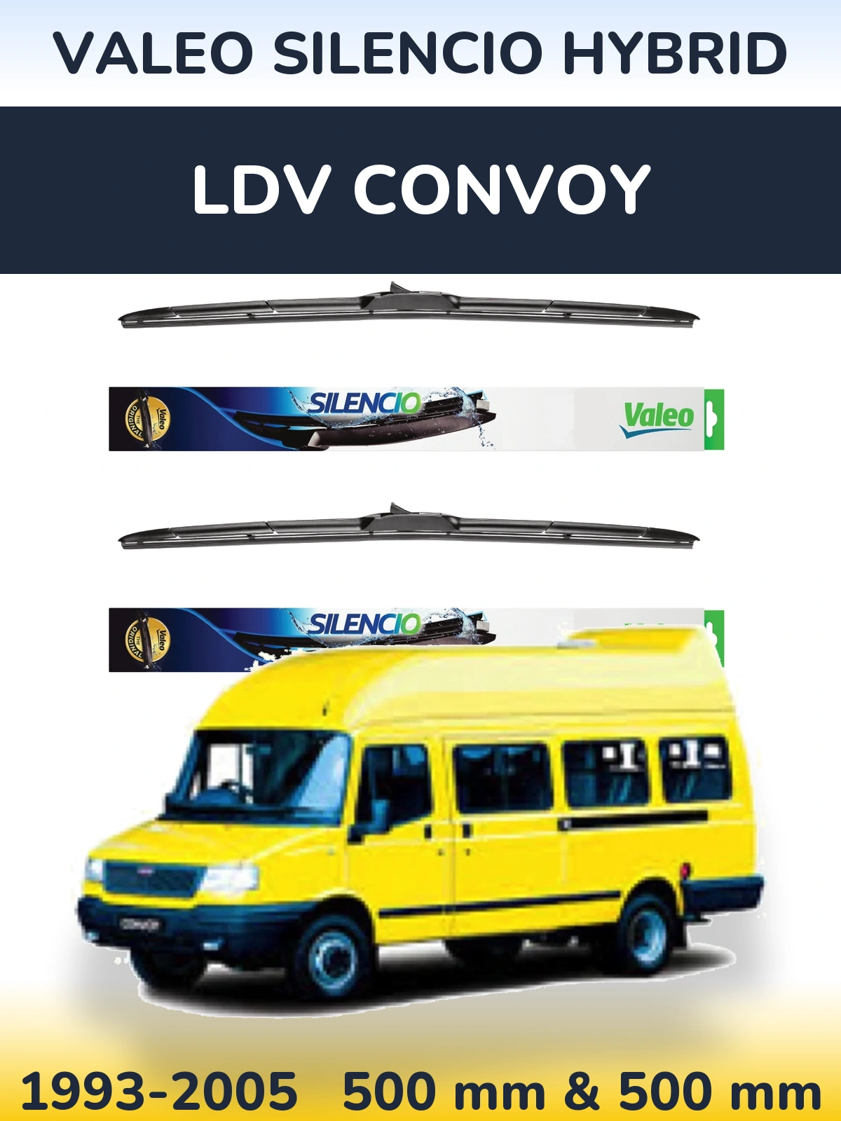 Torkarblad Valeo Silencio Hybrid för LDV Convoy