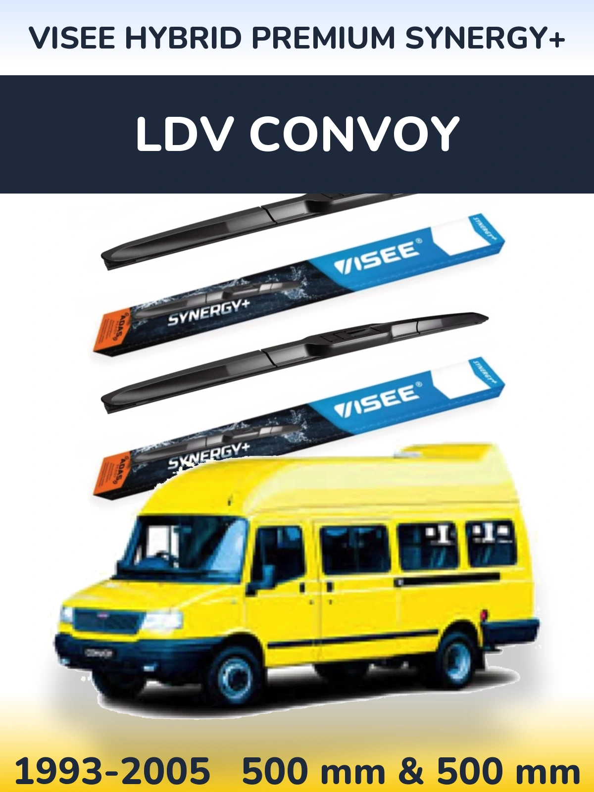 Torkarblad VISEE HYBRID PREMIUM SYNERGY+ för LDV Convoy