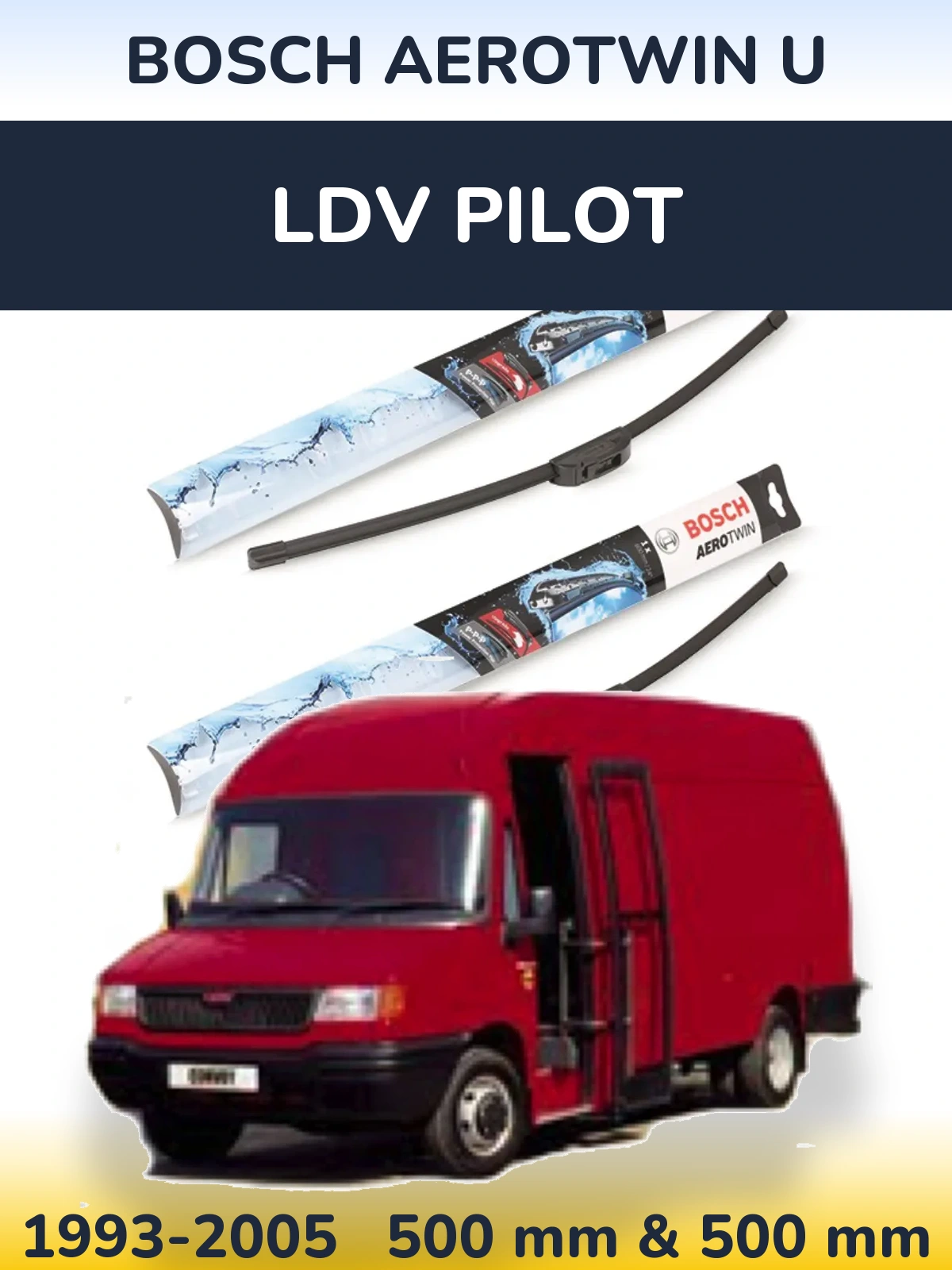 Torkarblad BOSCH AeroTwin U för LDV Pilot