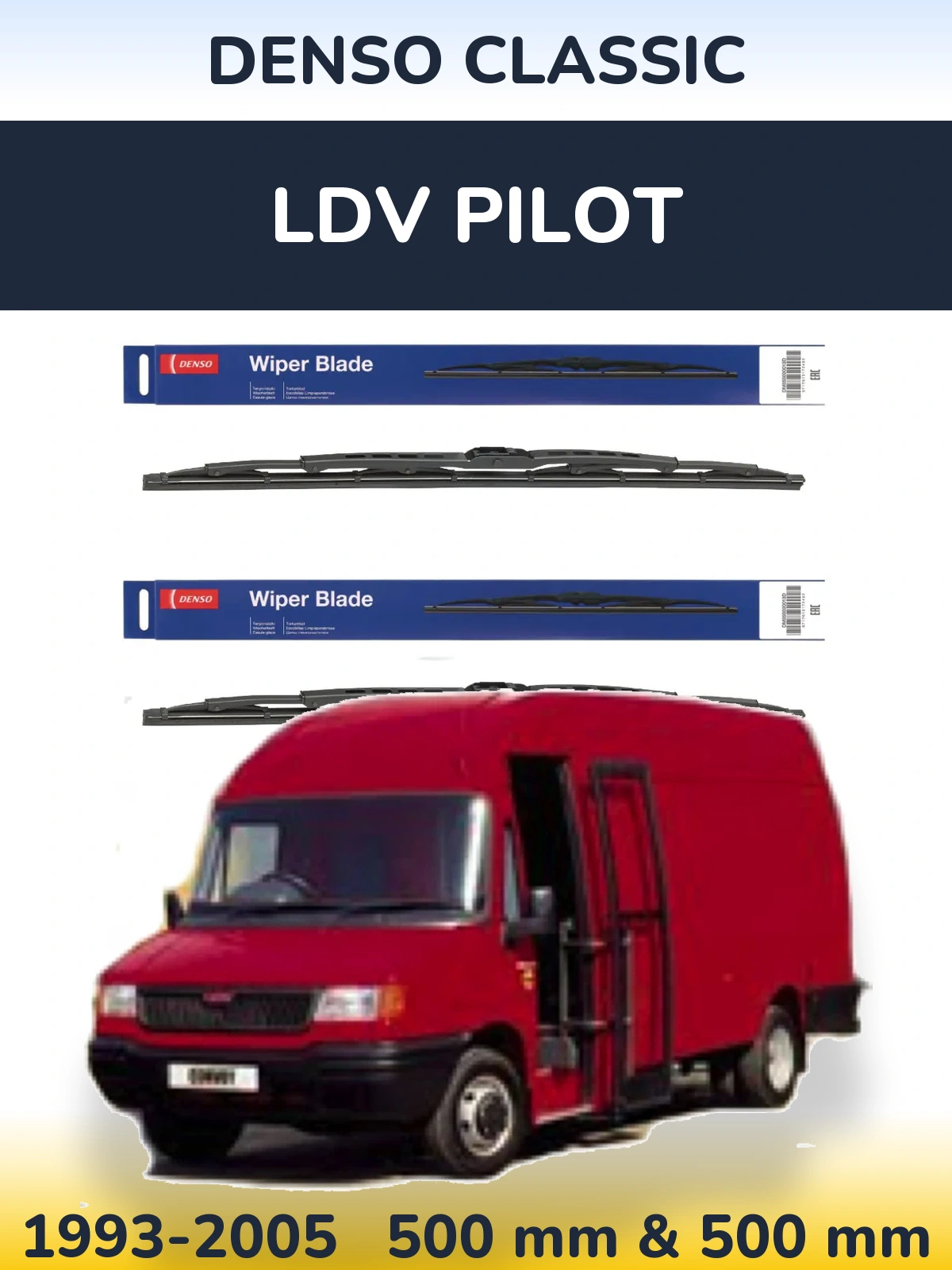 Torkarblad Denso Classic för LDV Pilot