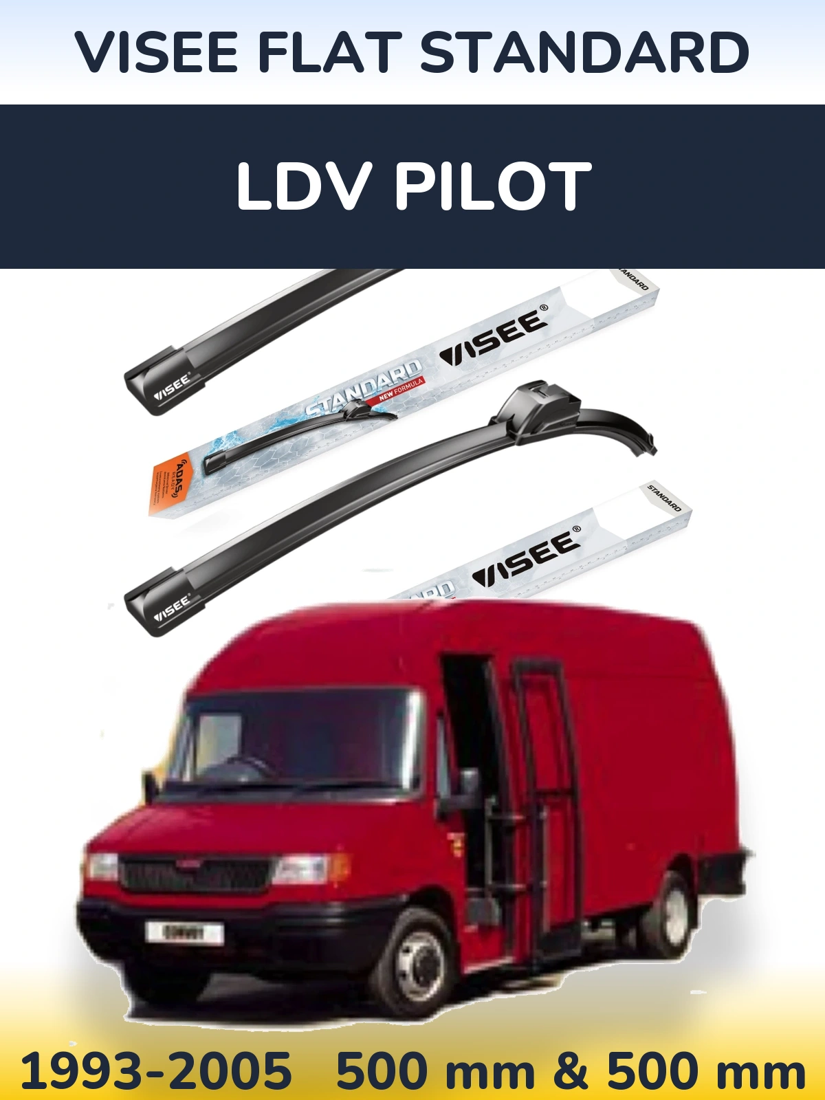 Torkarblad VISEE FLAT STANDARD för LDV Pilot