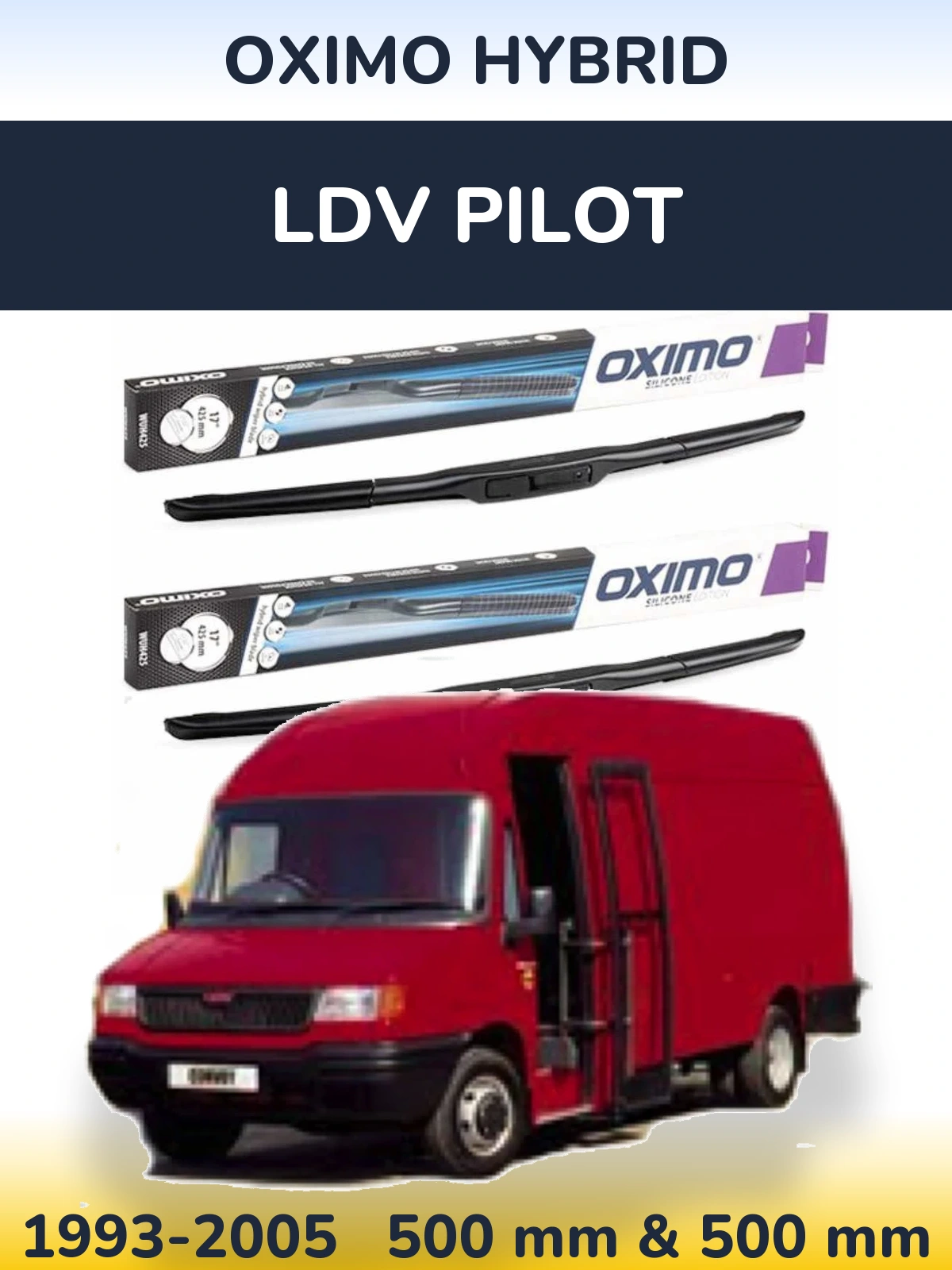 Torkarblad Oximo Hybrid för LDV Pilot
