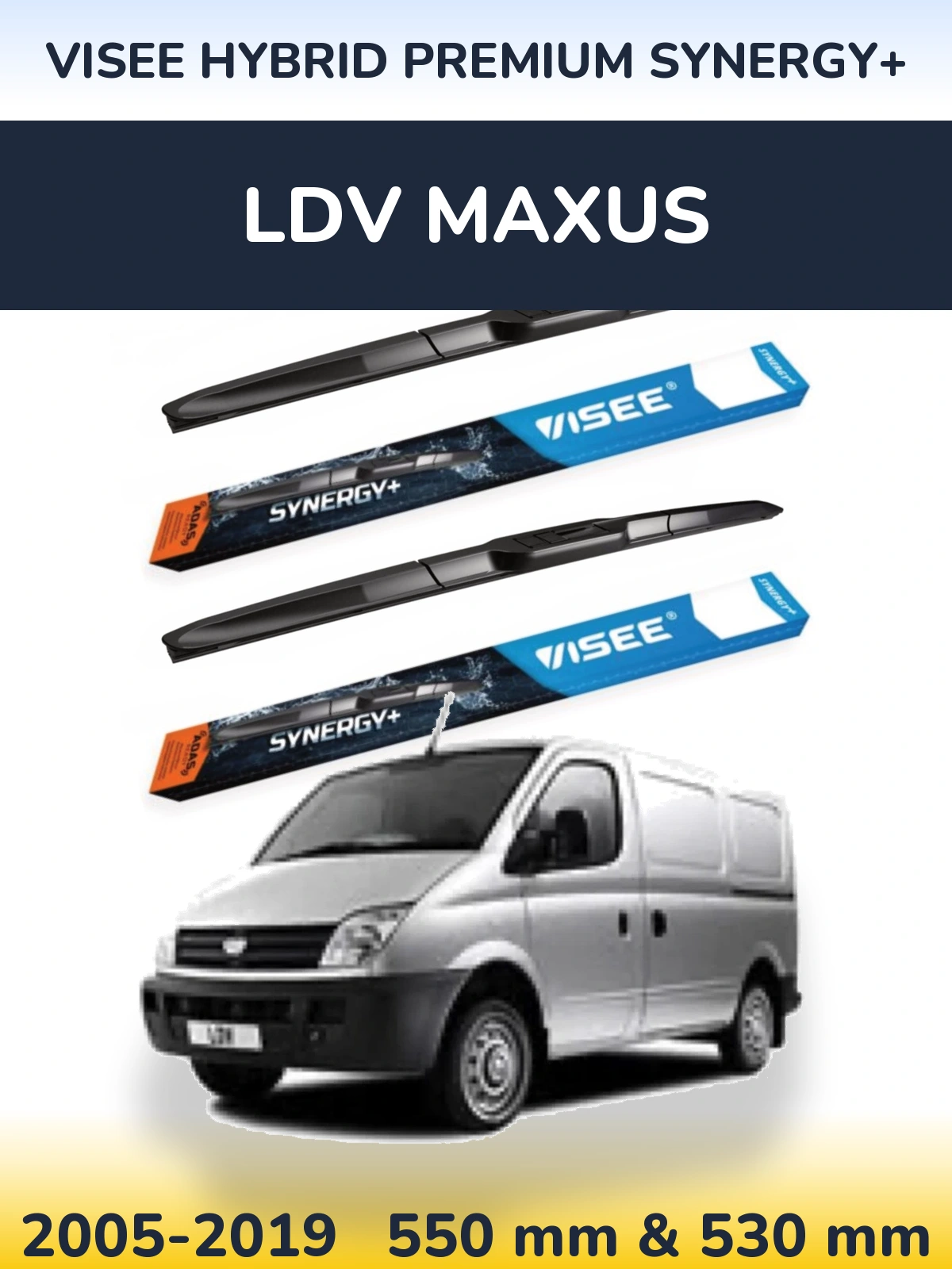 Torkarblad VISEE HYBRID PREMIUM SYNERGY+ för LDV Maxus