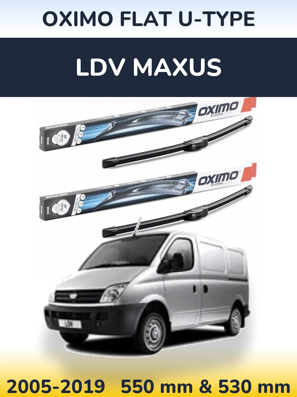 Torkarblad Oximo Flat U-type för LDV Maxus