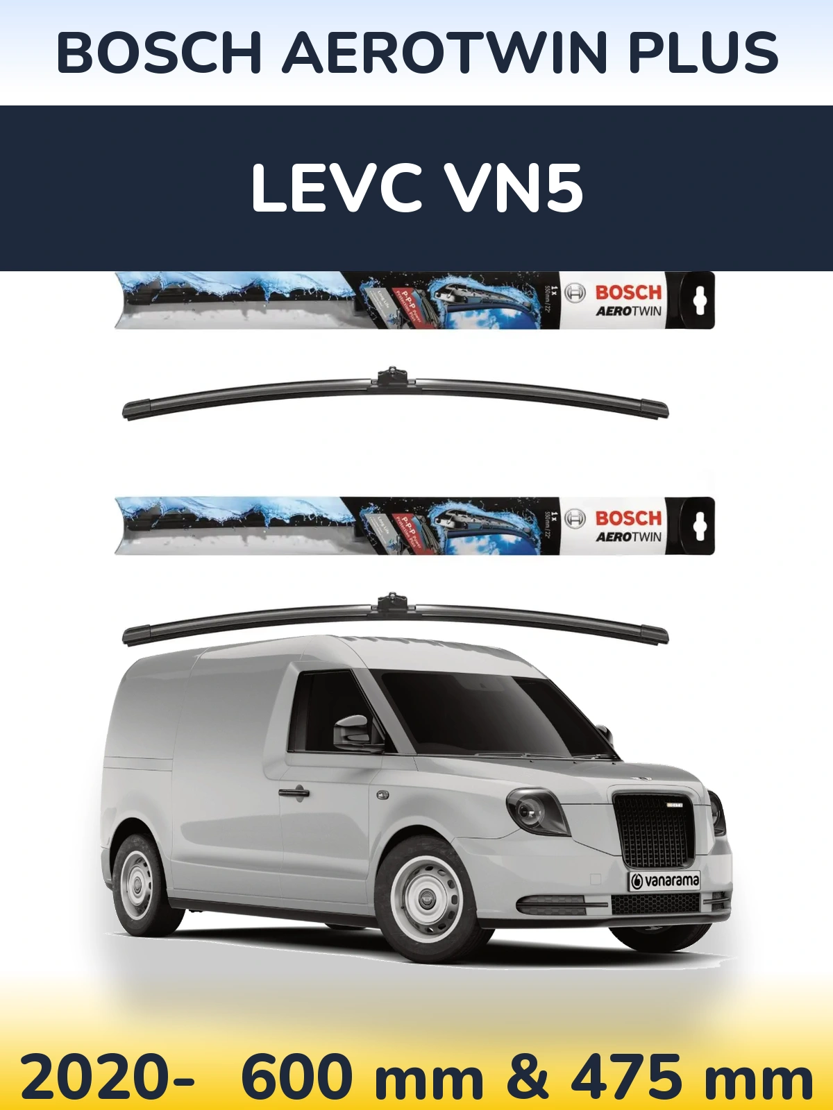 Torkarblad BOSCH AeroTwin Plus för LEVC VN5