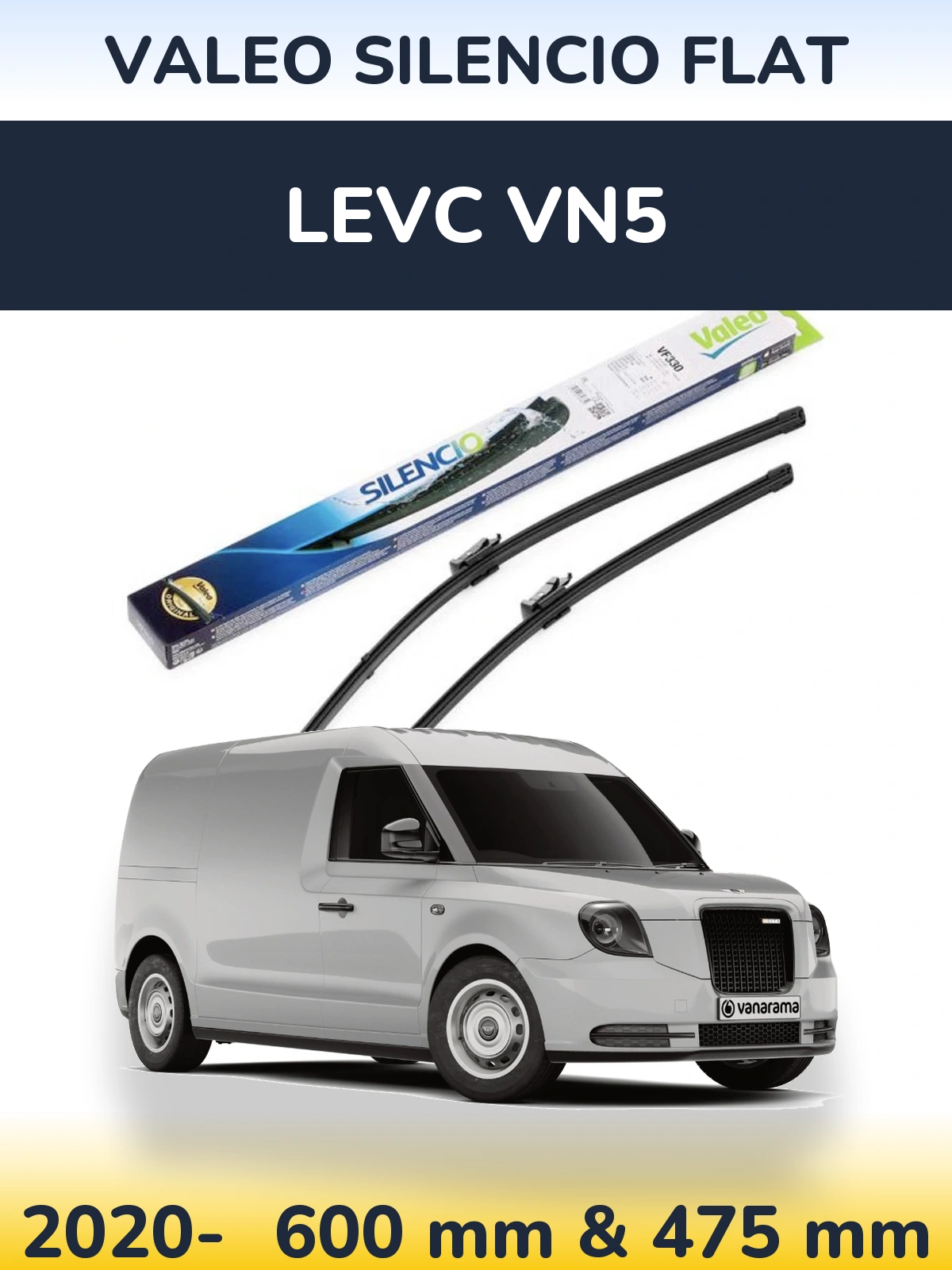 Torkarblad Valeo Silencio Flat för LEVC VN5