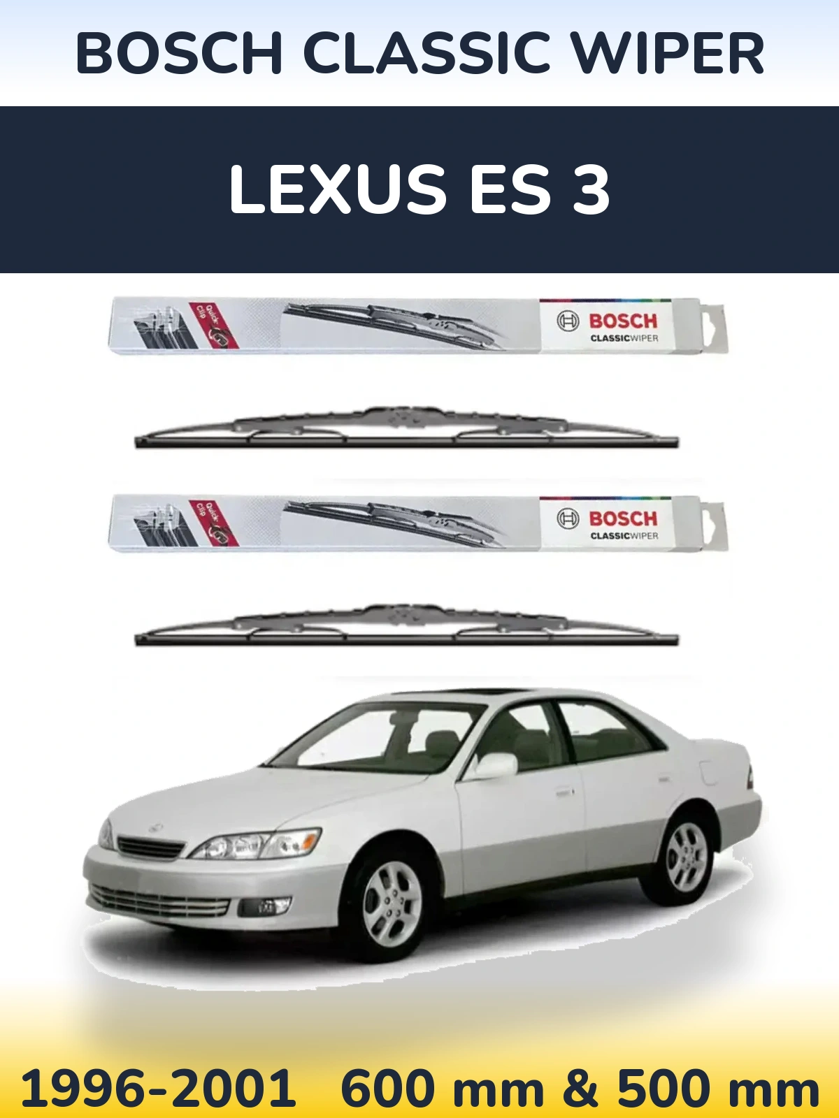 Torkarblad BOSCH Classic Wiper för Lexus ES 3