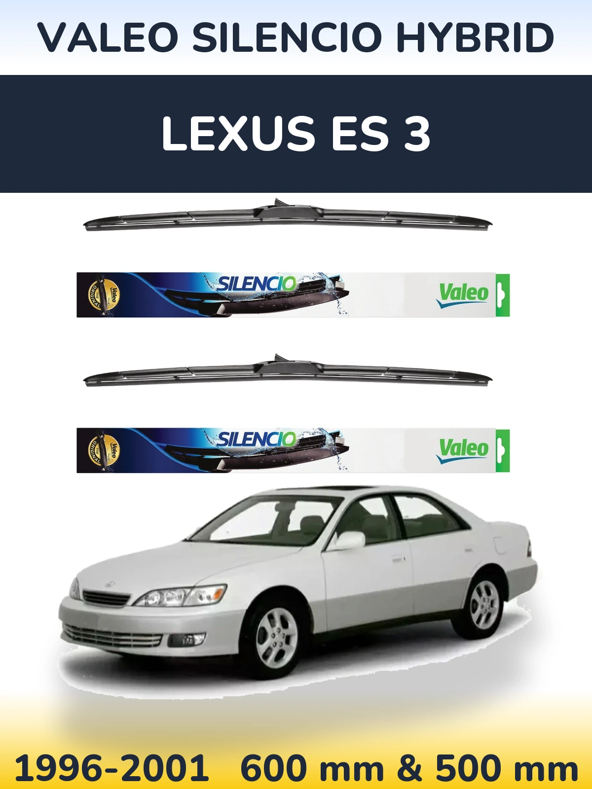 Torkarblad Valeo Silencio Hybrid för Lexus ES 3