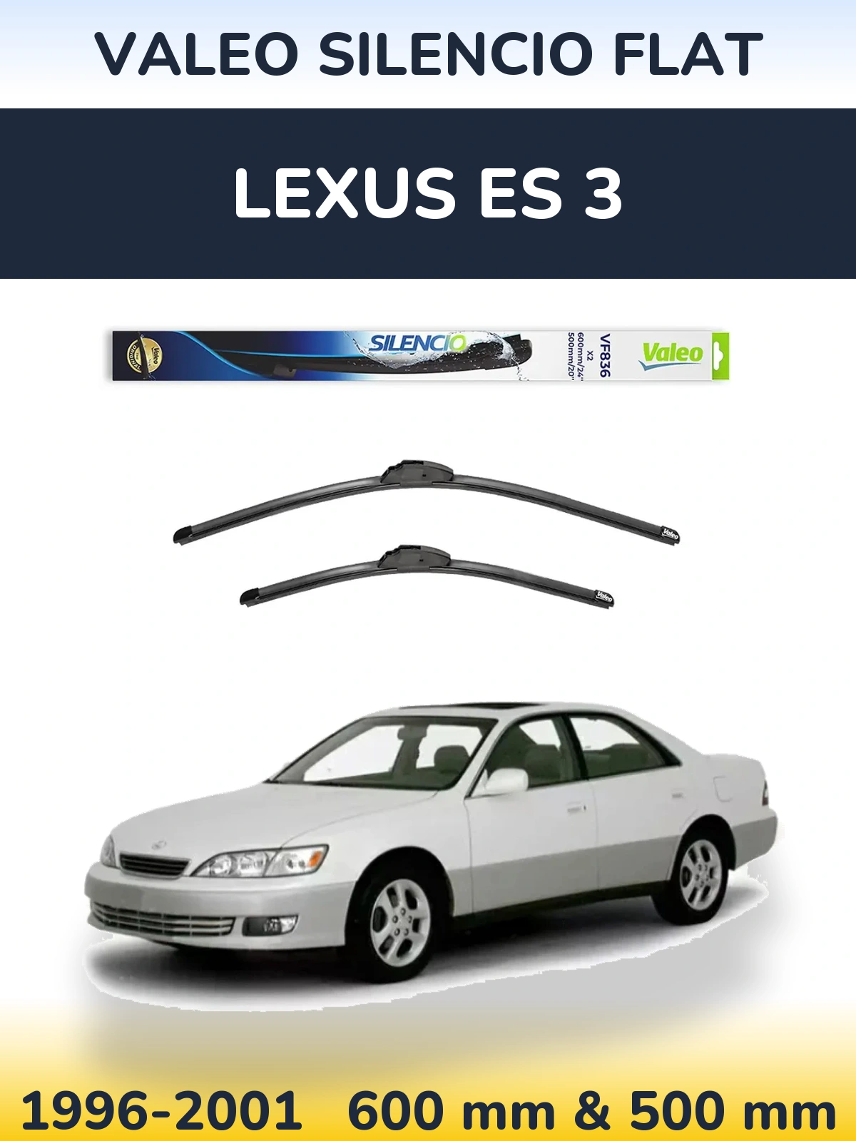 Torkarblad Valeo Silencio Flat för Lexus ES 3