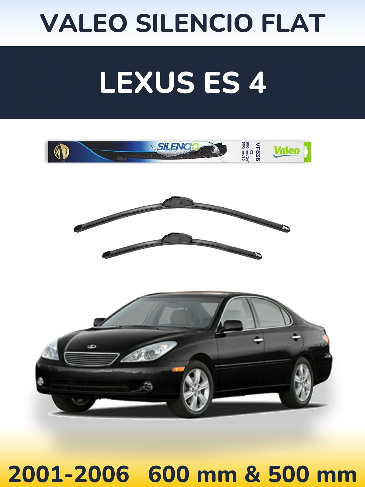 Torkarblad Valeo Silencio Flat för Lexus ES 4