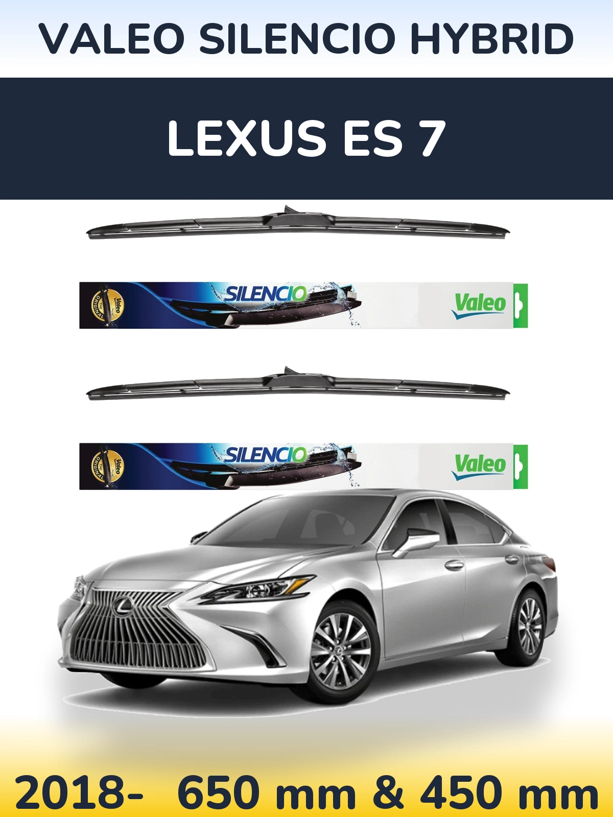 Torkarblad Valeo Silencio Hybrid för Lexus ES 7