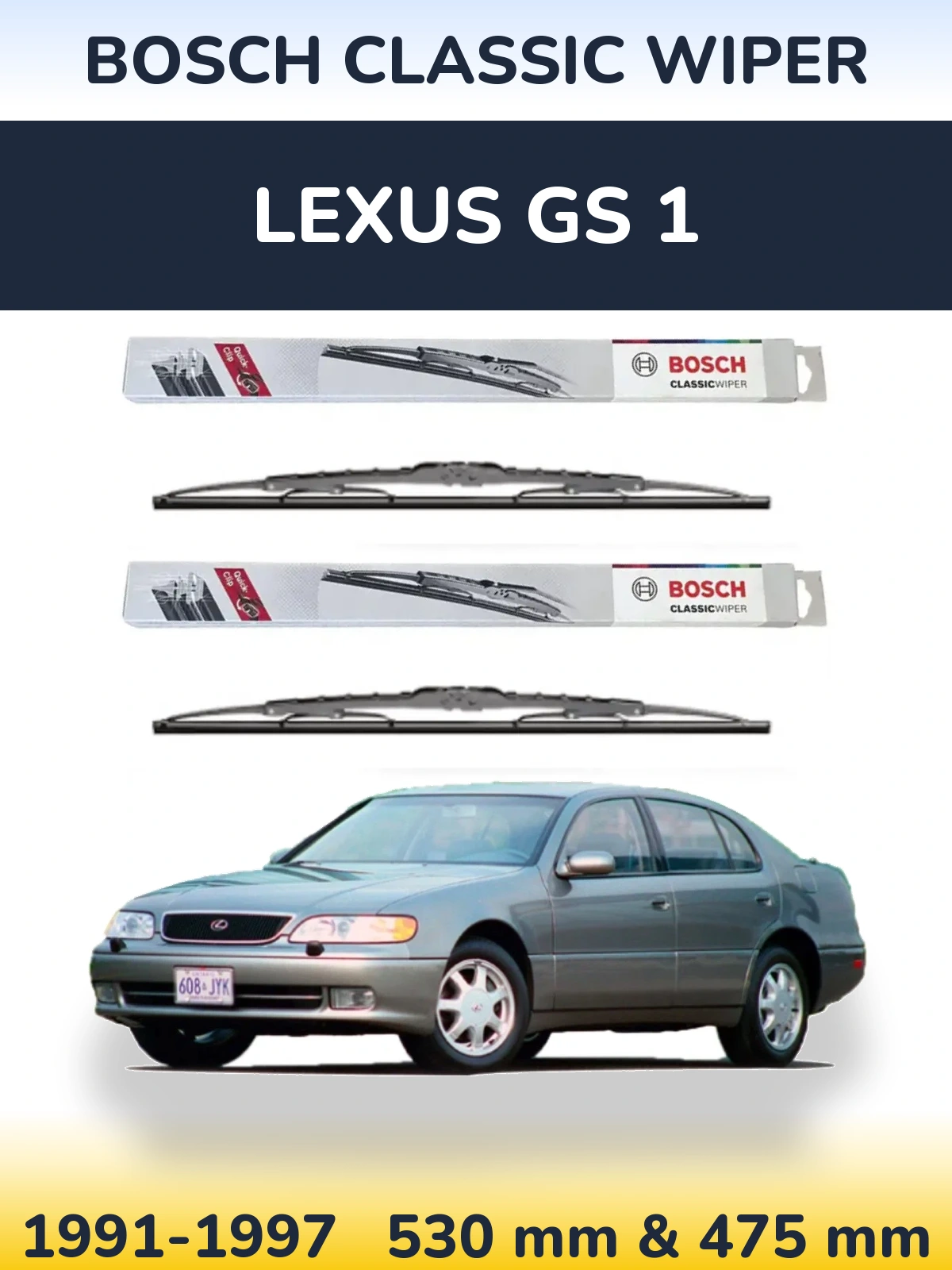 Torkarblad BOSCH Classic Wiper för Lexus GS 1