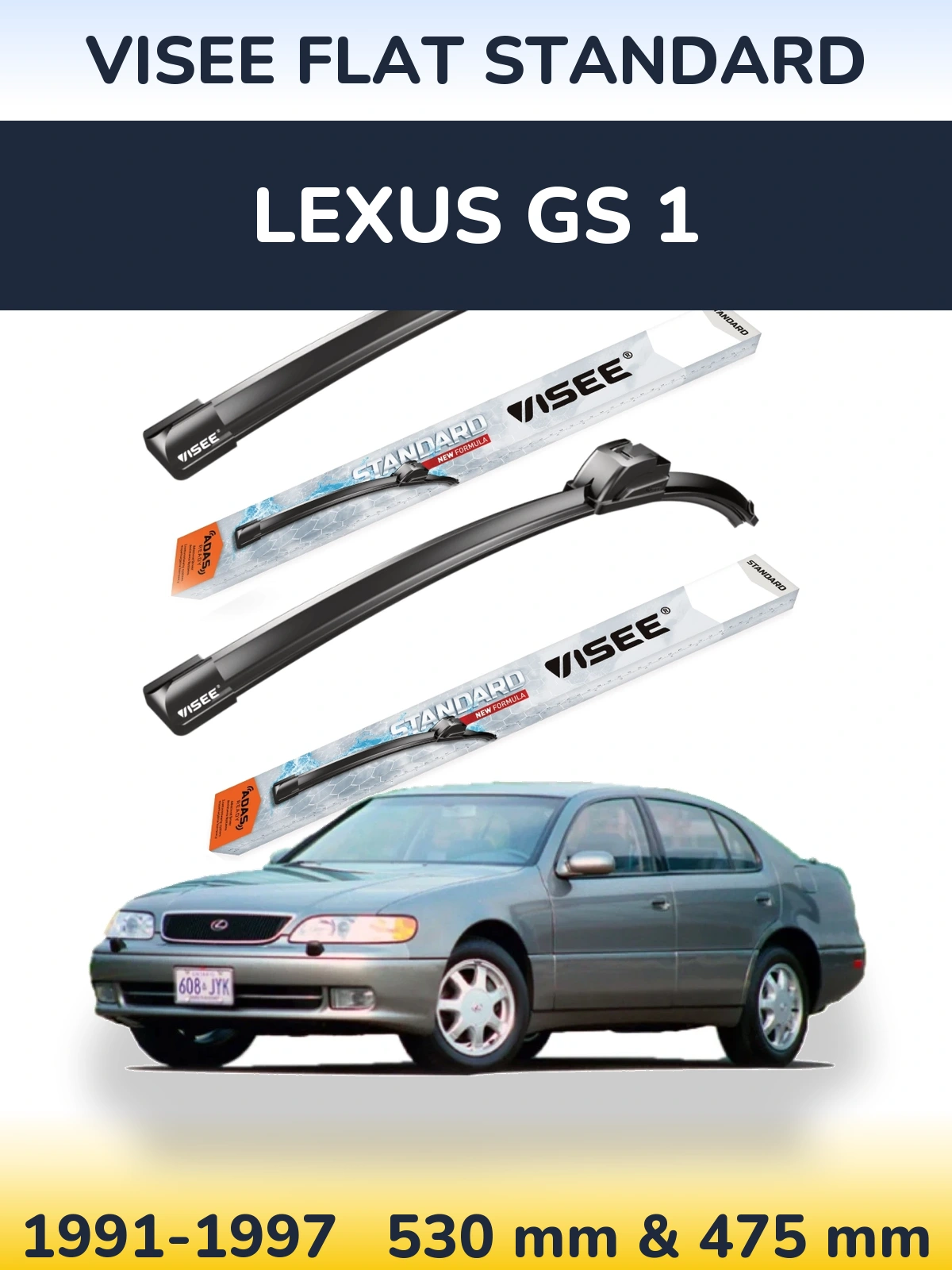 Torkarblad VISEE FLAT STANDARD för Lexus GS 1