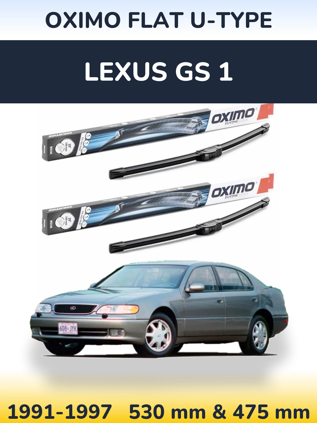 Torkarblad Oximo Flat U-type för Lexus GS 1