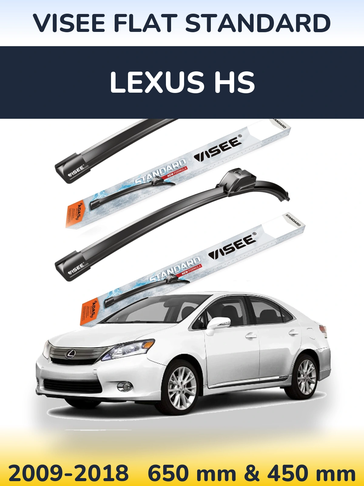 Torkarblad VISEE FLAT STANDARD för Lexus HS