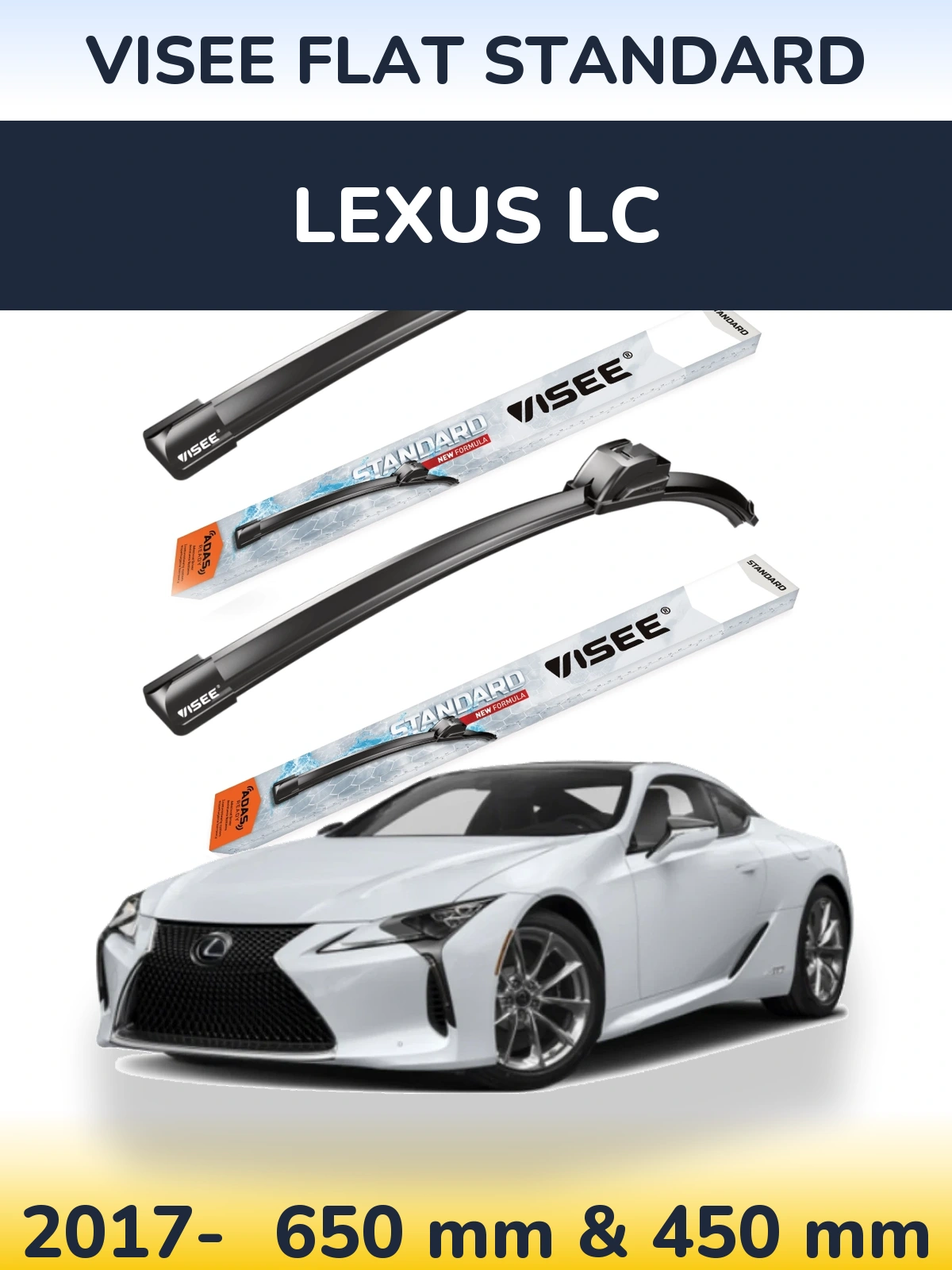 Torkarblad VISEE FLAT STANDARD för Lexus LC