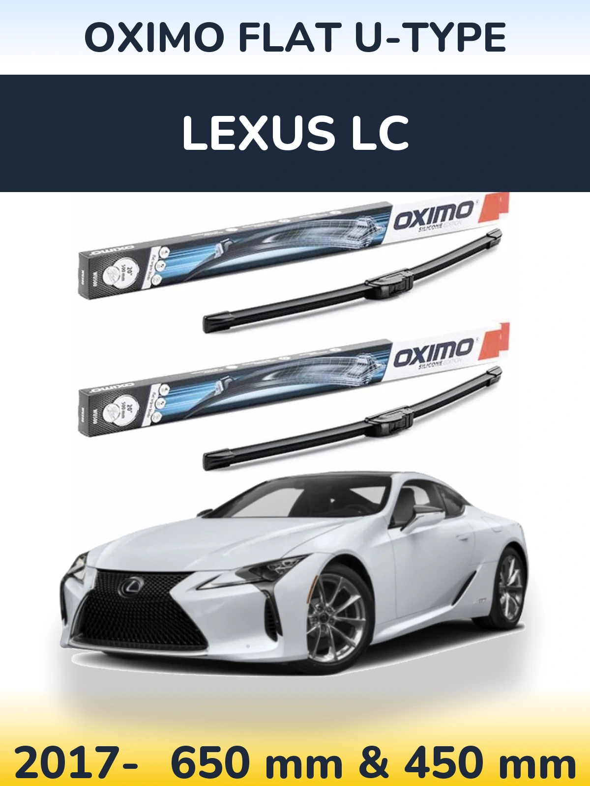 Torkarblad Oximo Flat U-type för Lexus LC
