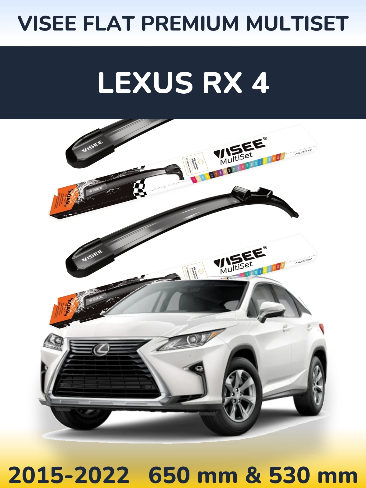 Torkarblad VISEE FLAT PREMIUM MultiSet för Lexus RX 4