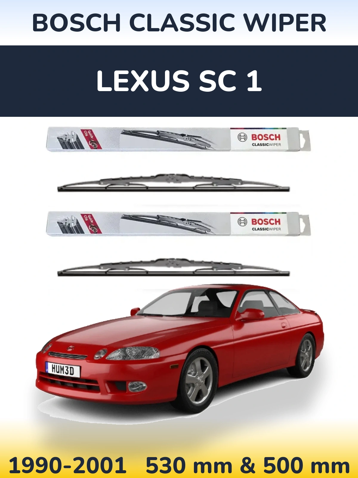 Torkarblad BOSCH Classic Wiper för Lexus SC 1
