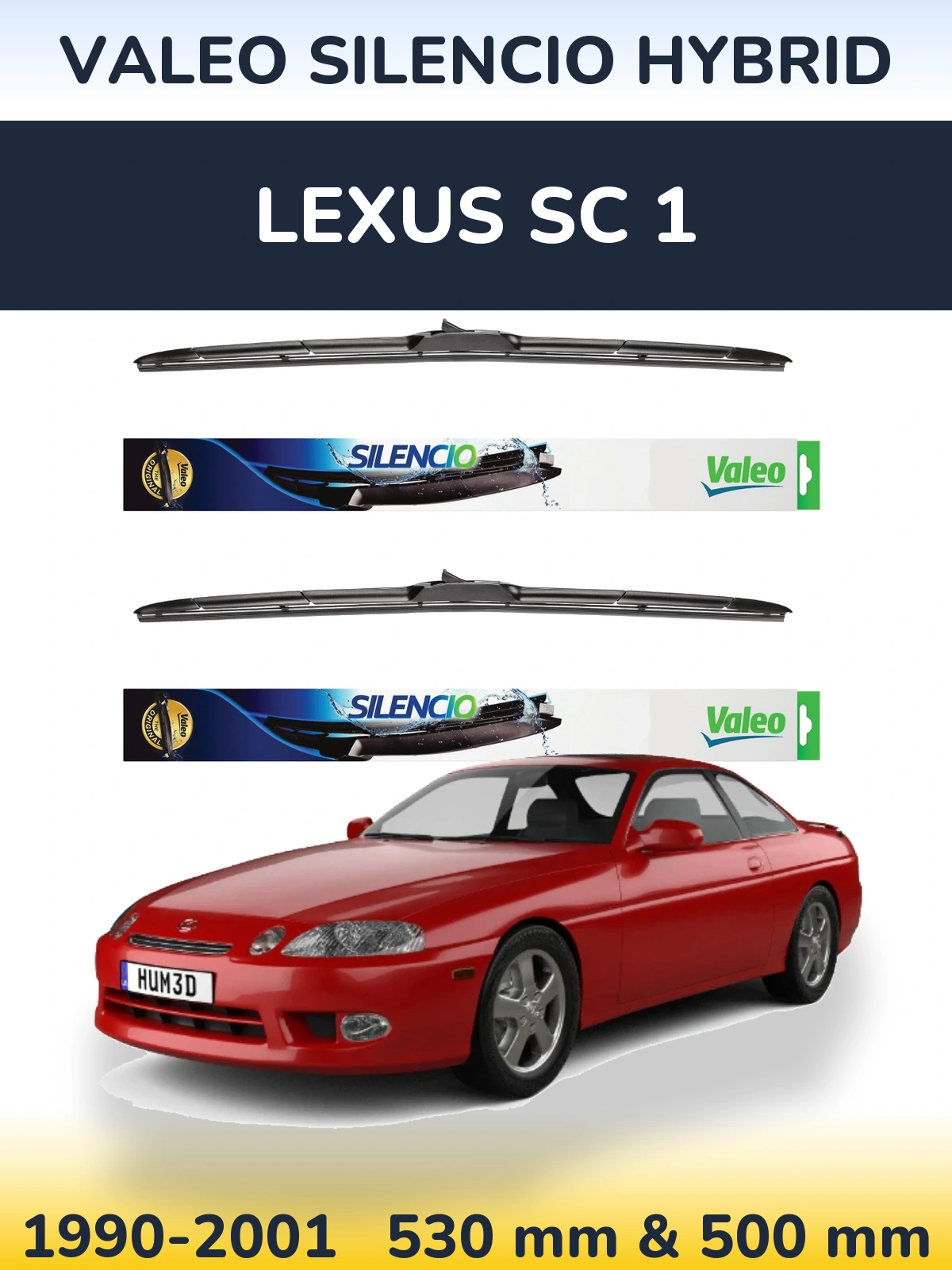 Torkarblad Valeo Silencio Hybrid för Lexus SC 1