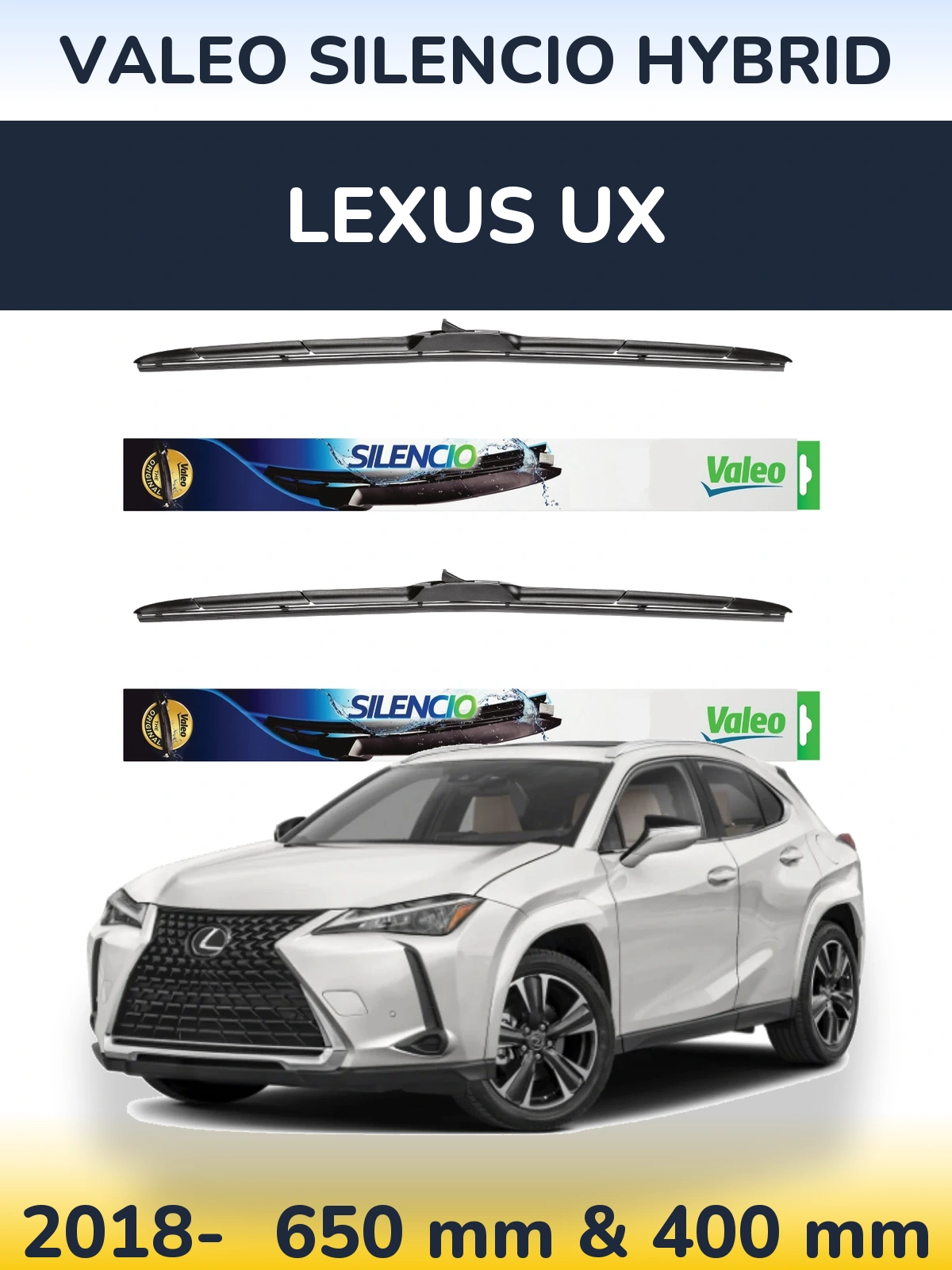Torkarblad Valeo Silencio Hybrid för Lexus UX