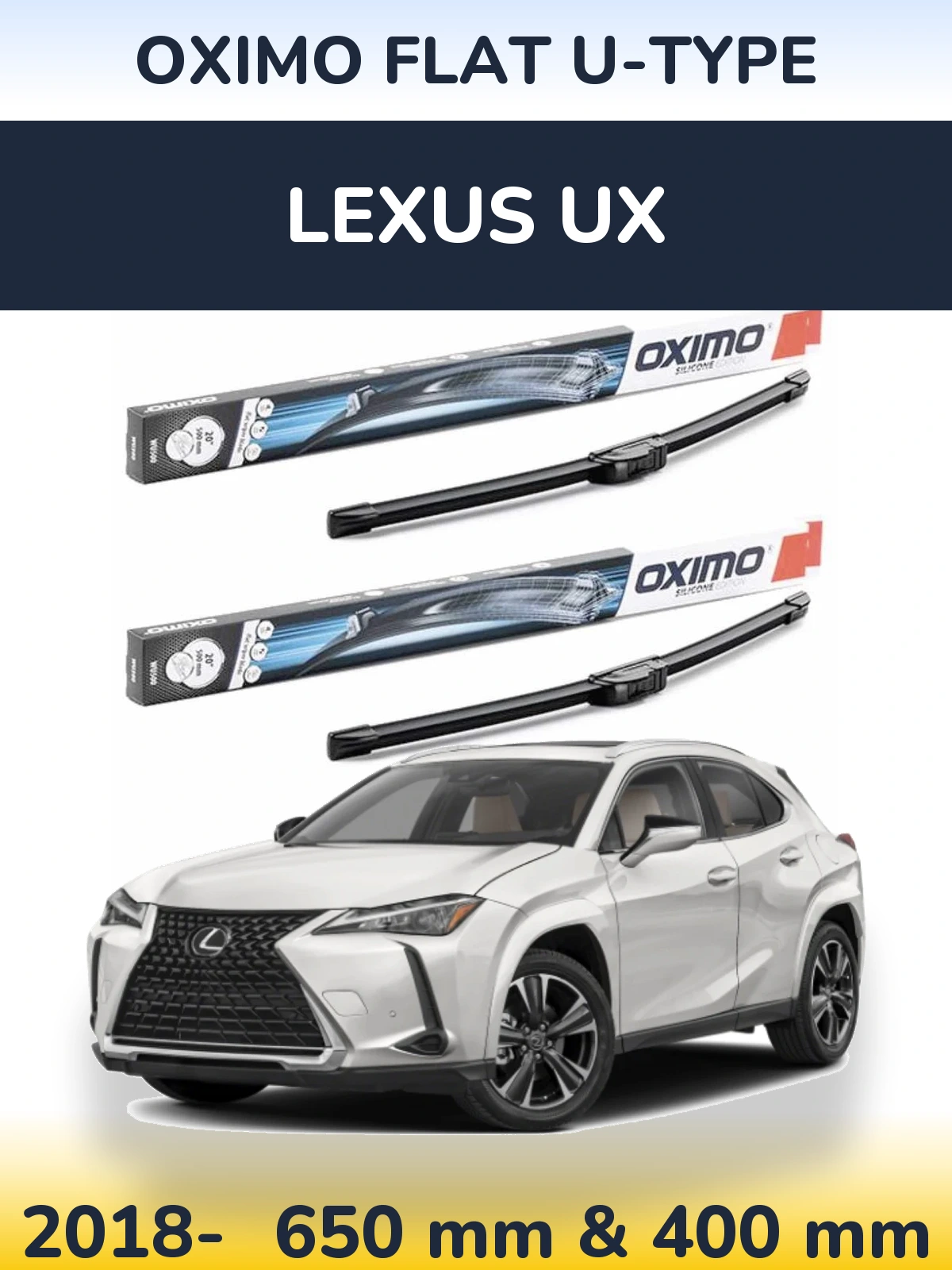 Torkarblad Oximo Flat U-type för Lexus UX