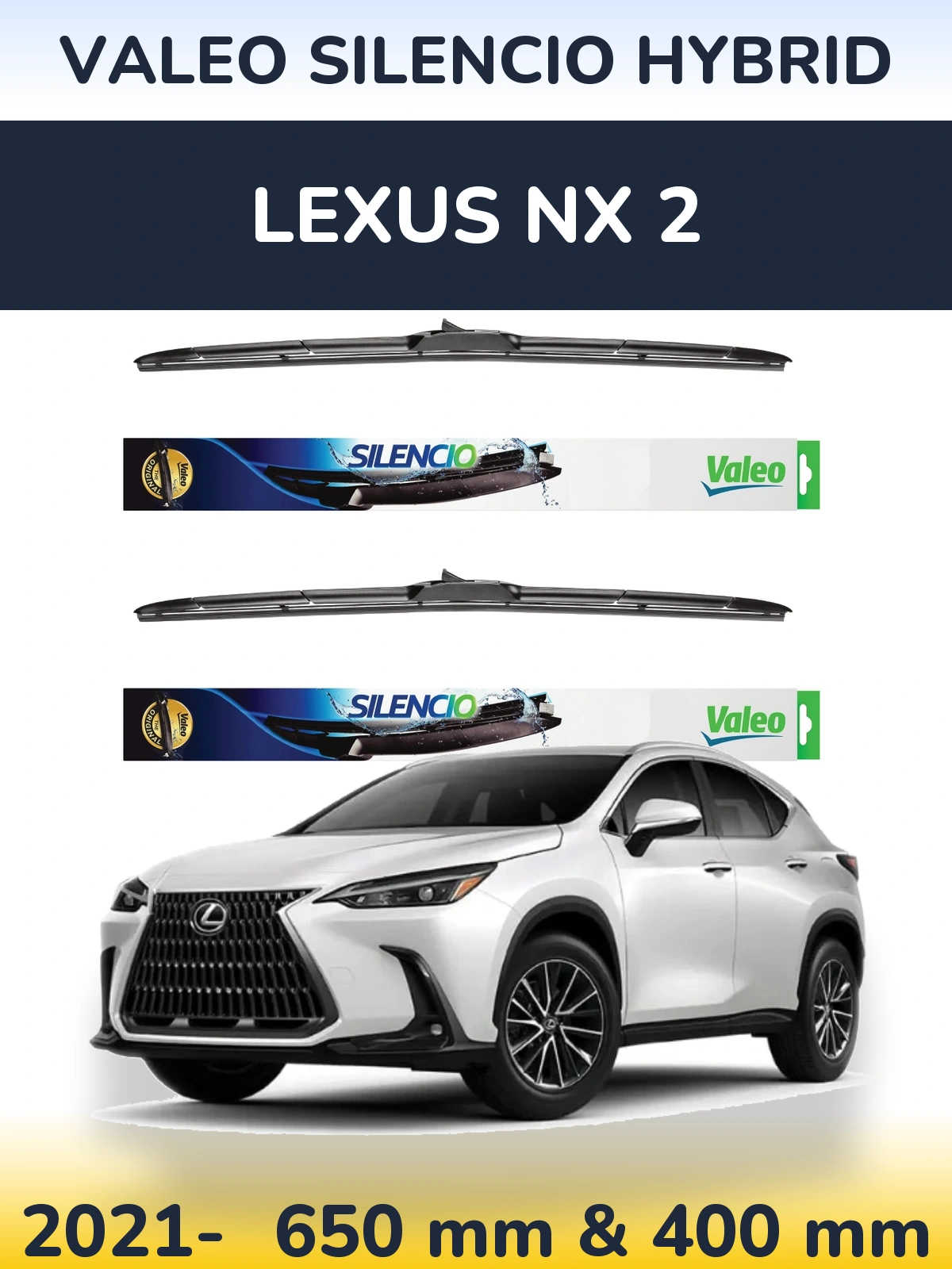 Torkarblad Valeo Silencio Hybrid för Lexus NX 2