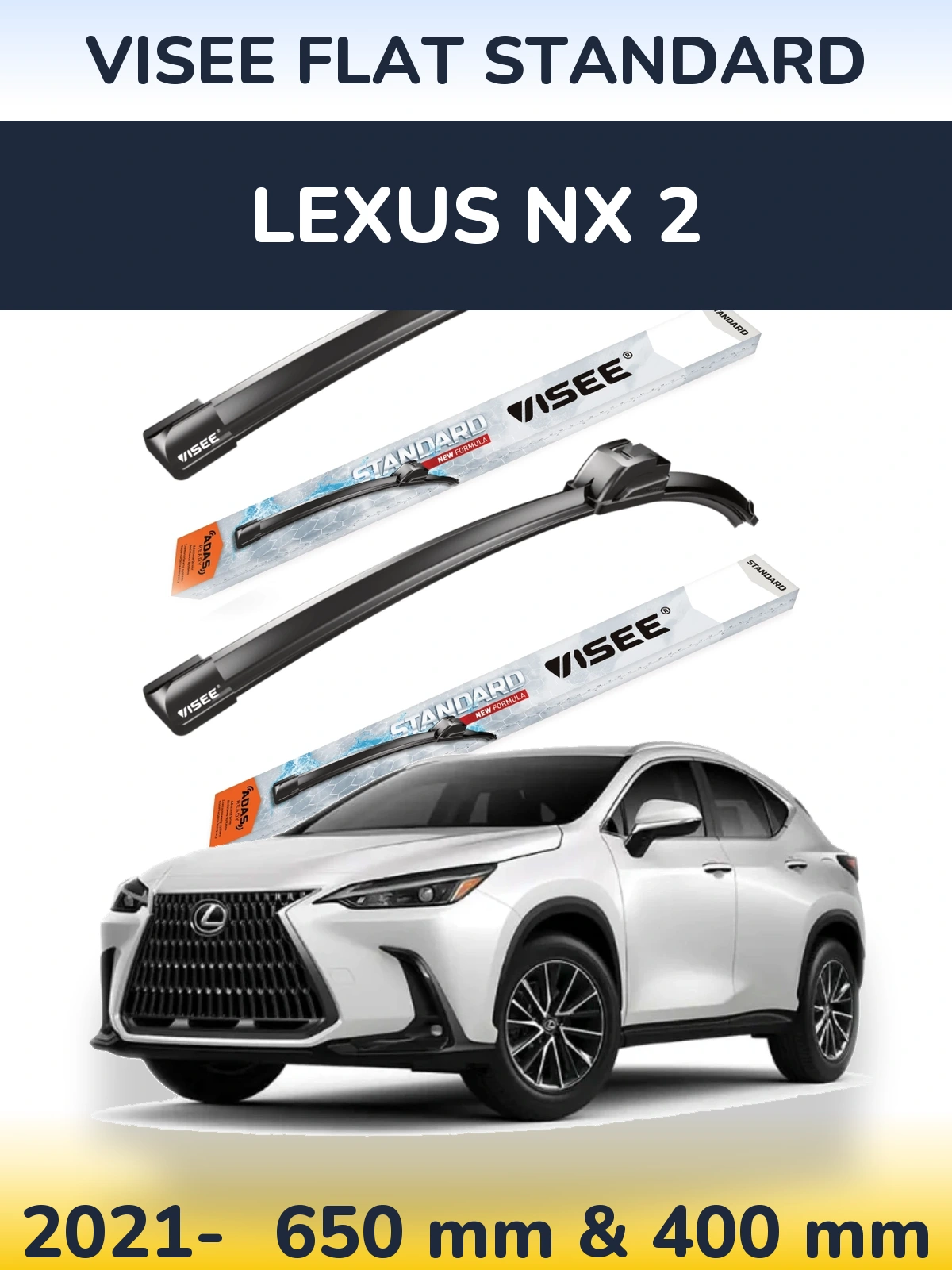 Torkarblad VISEE FLAT STANDARD för Lexus NX 2