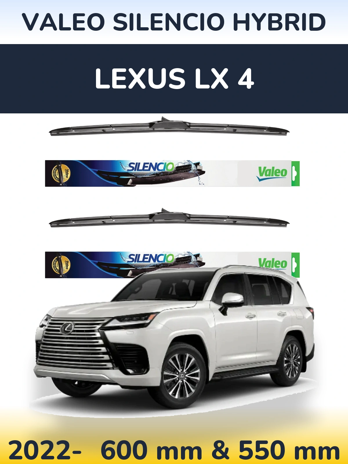 Torkarblad Valeo Silencio Hybrid för Lexus LX 4
