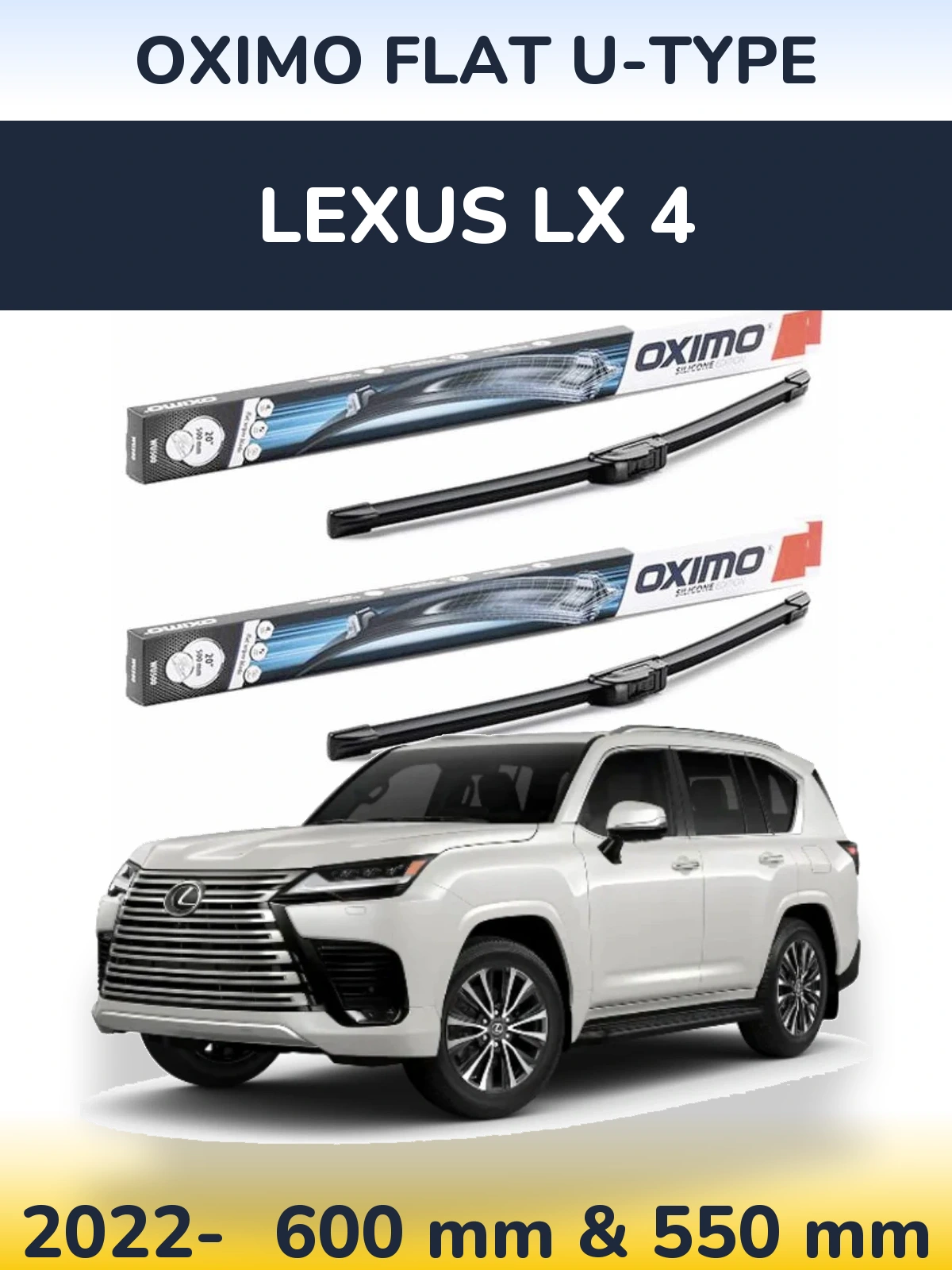 Torkarblad Oximo Flat U-type för Lexus LX 4