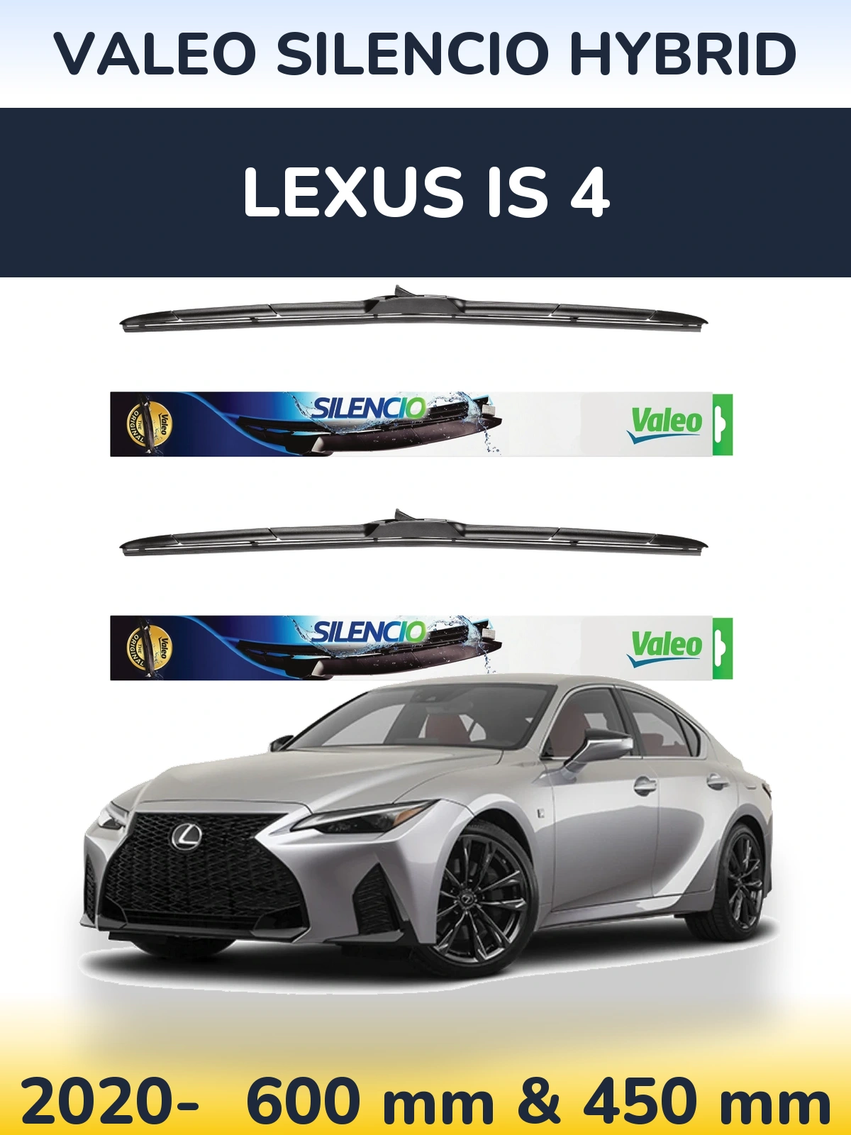 Torkarblad Valeo Silencio Hybrid för Lexus IS 4