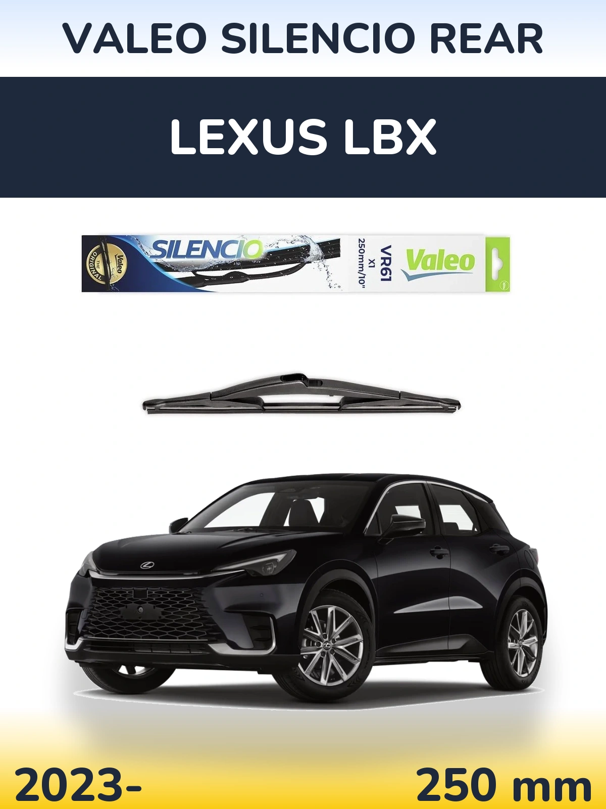 Torkarblad Valeo Silencio Rear för Lexus LBX