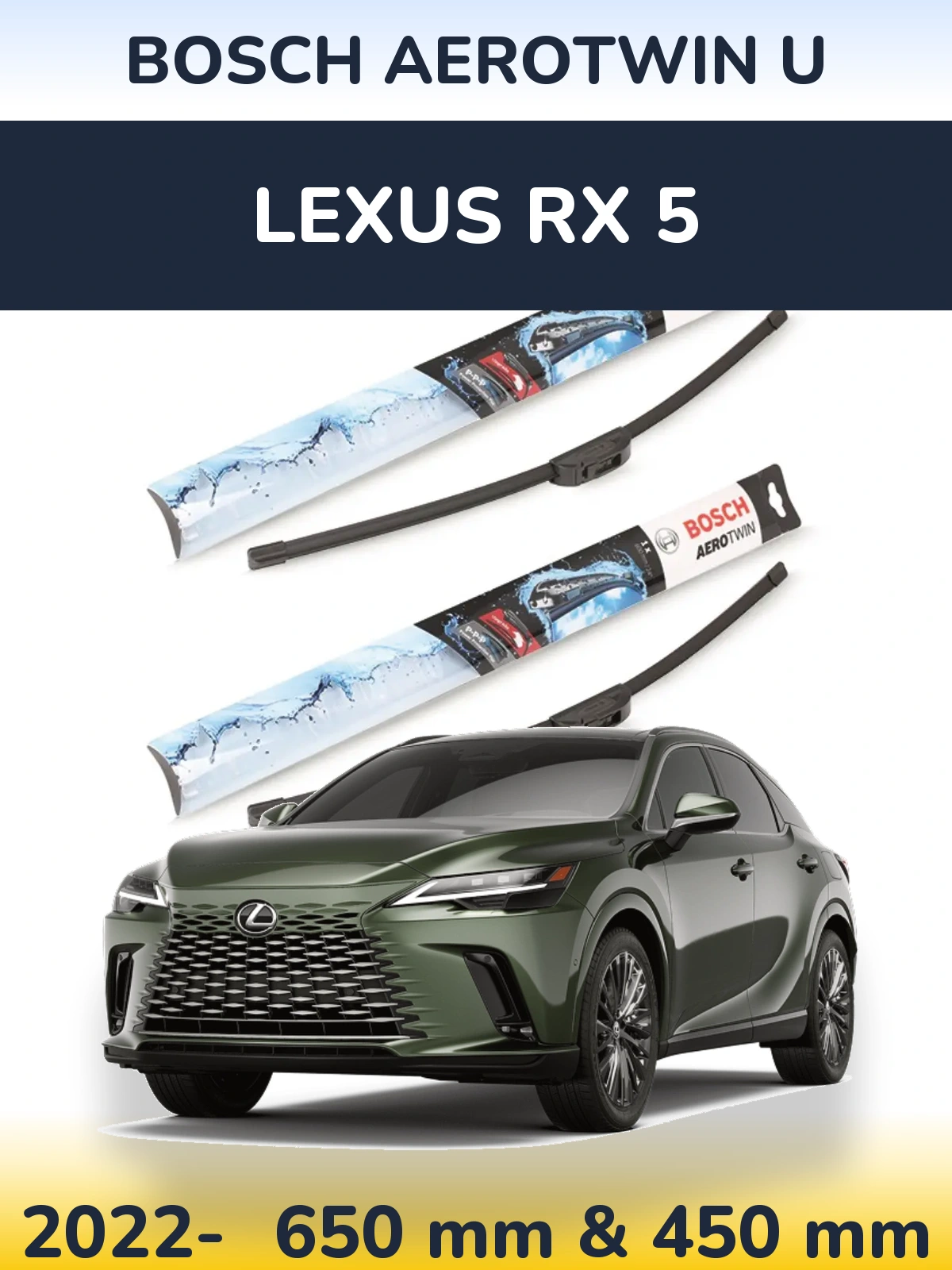 Torkarblad BOSCH AeroTwin U för Lexus RX 5