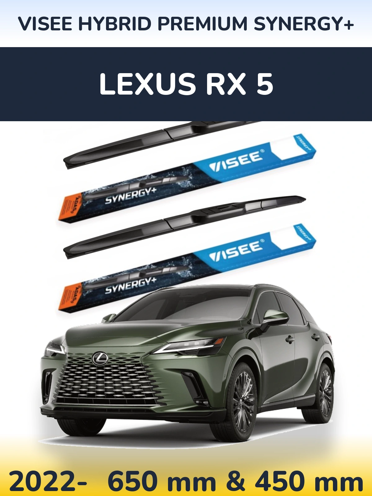 Torkarblad VISEE HYBRID PREMIUM SYNERGY+ för Lexus RX 5