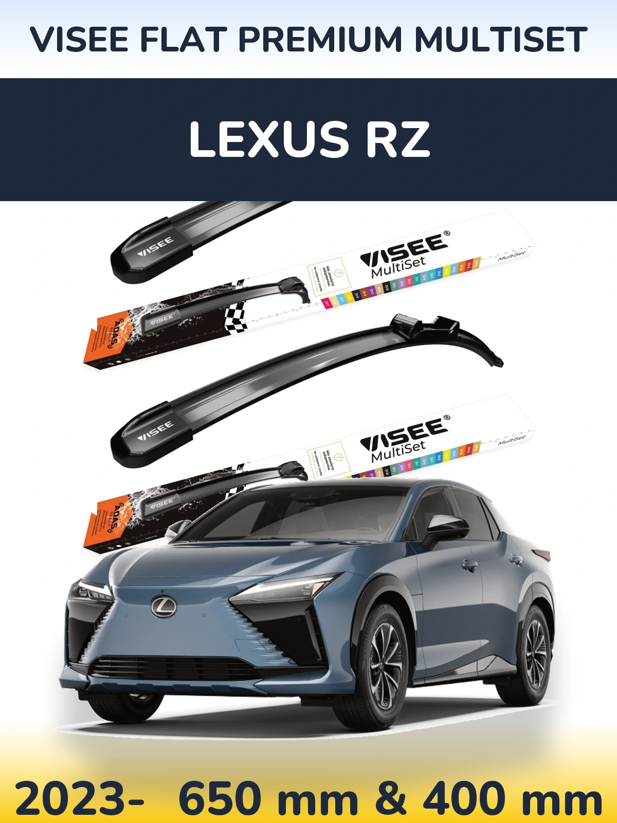 Torkarblad VISEE FLAT PREMIUM MultiSet för Lexus RZ