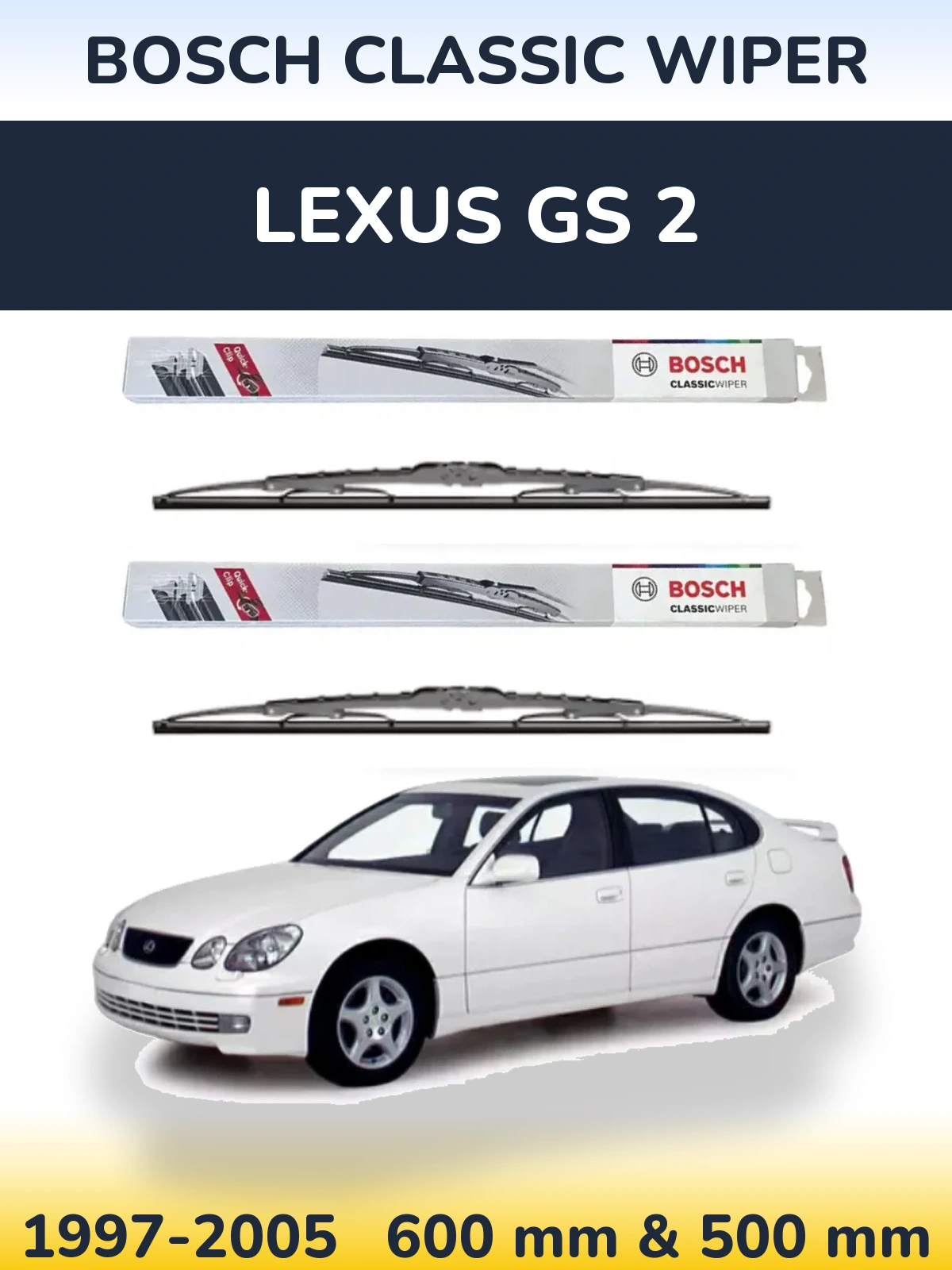 Torkarblad BOSCH Classic Wiper för Lexus GS 2