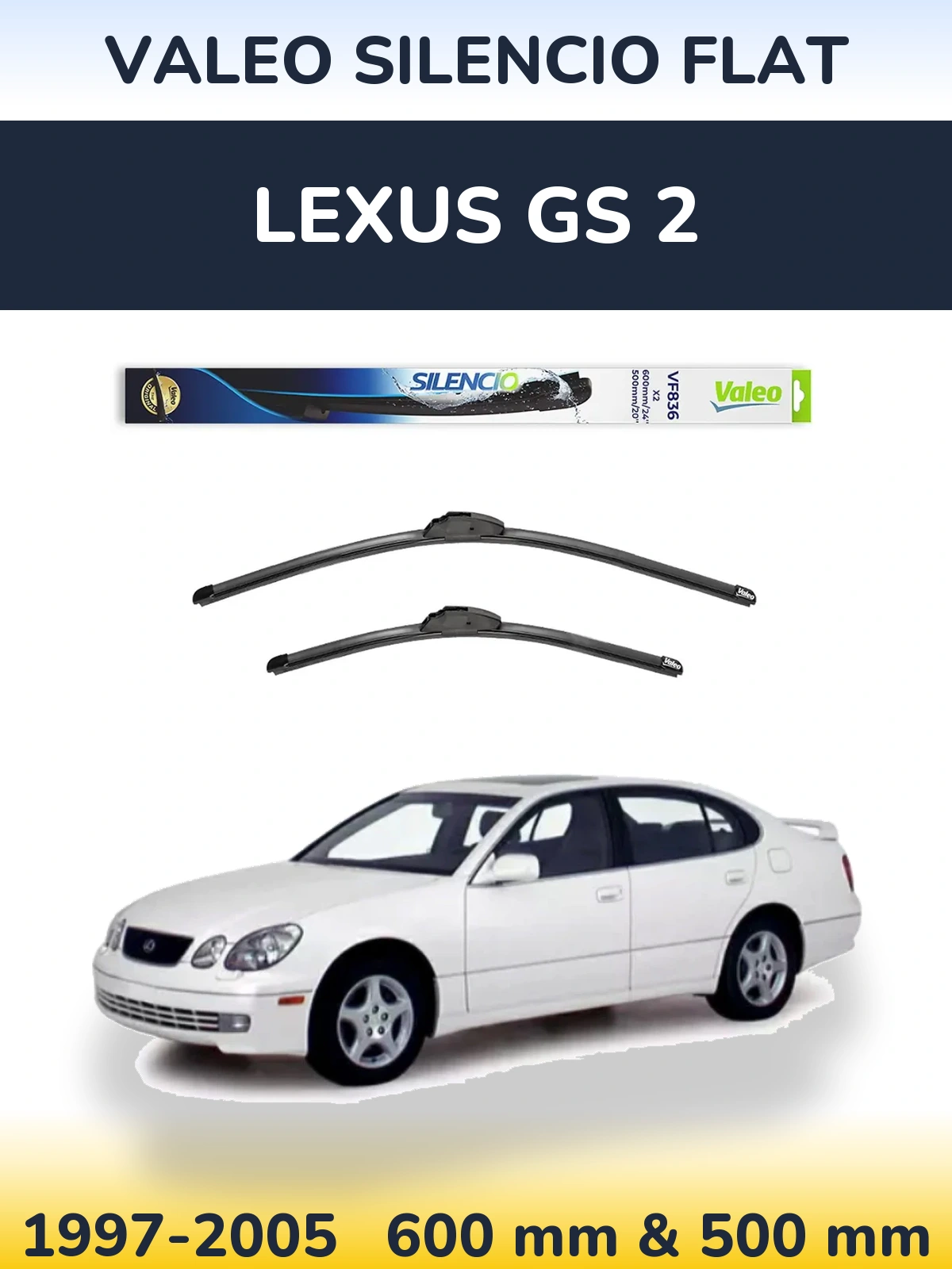 Torkarblad Valeo Silencio Flat för Lexus GS 2