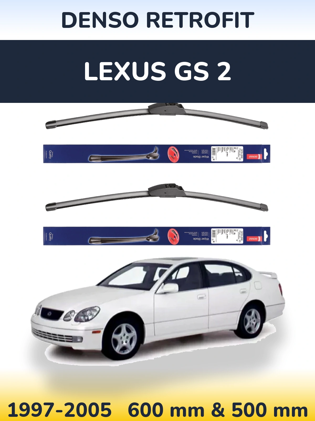 Torkarblad Denso Retrofit för Lexus GS 2