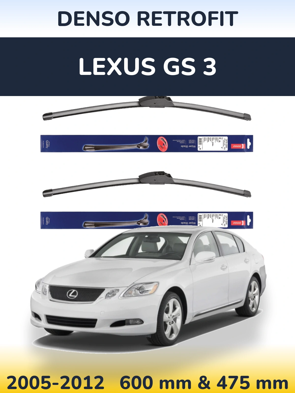 Torkarblad Denso Retrofit för Lexus GS 3