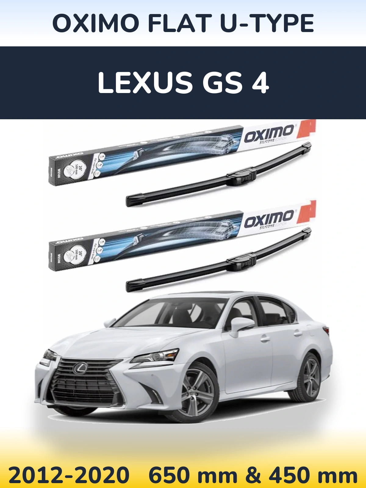 Torkarblad Oximo Flat U-type för Lexus GS 4