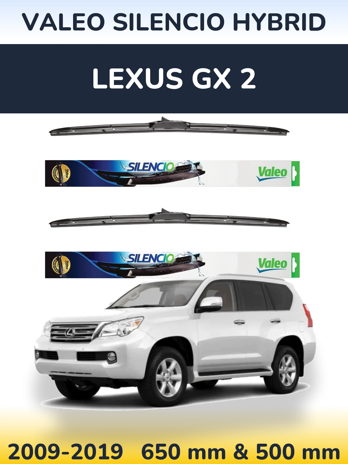 Torkarblad Valeo Silencio Hybrid för Lexus GX 2