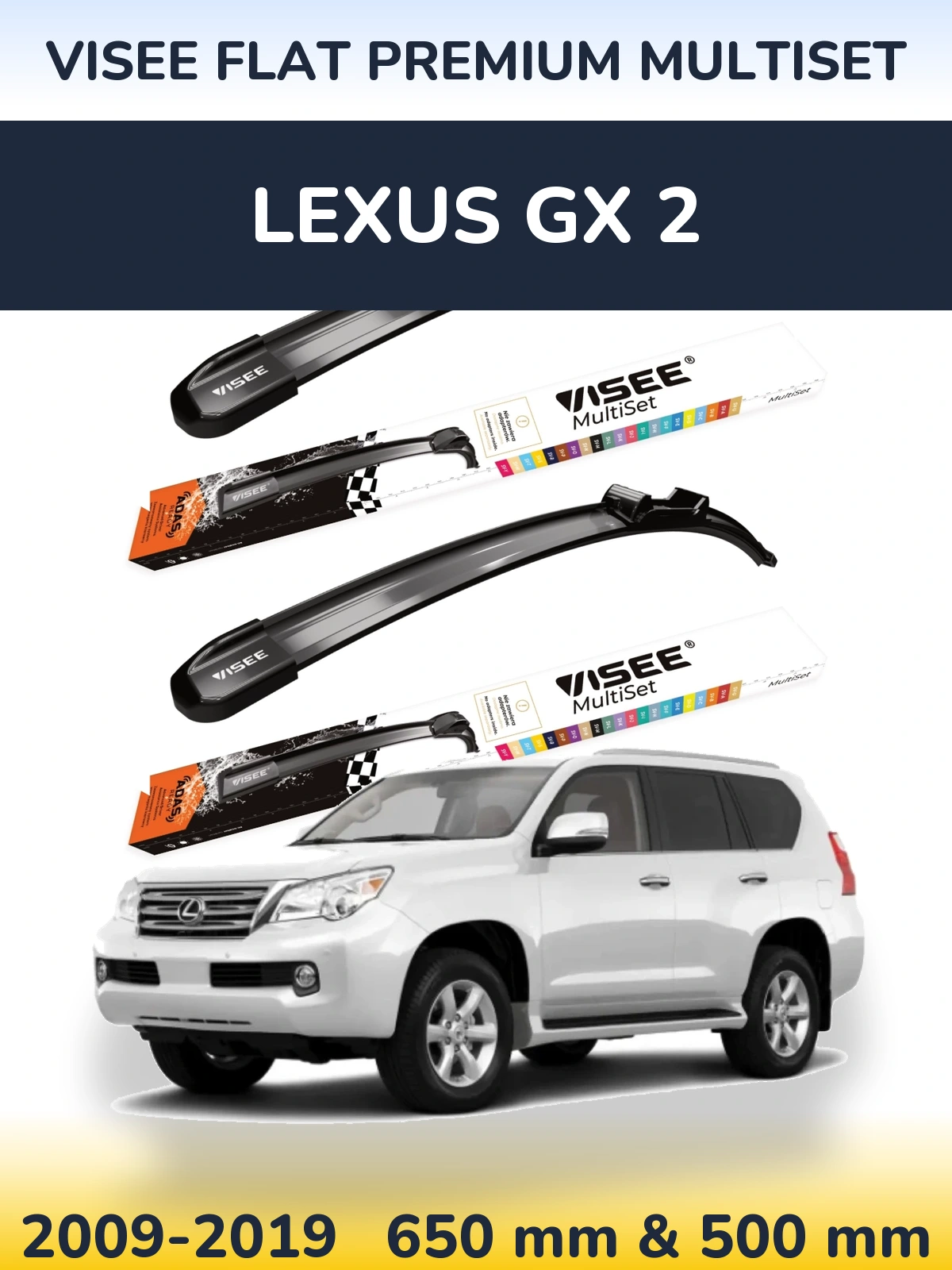 Torkarblad VISEE FLAT PREMIUM MultiSet för Lexus GX 2