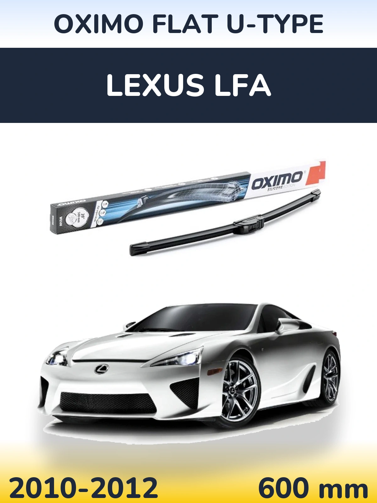 Torkarblad Oximo Flat U-type för Lexus LFA