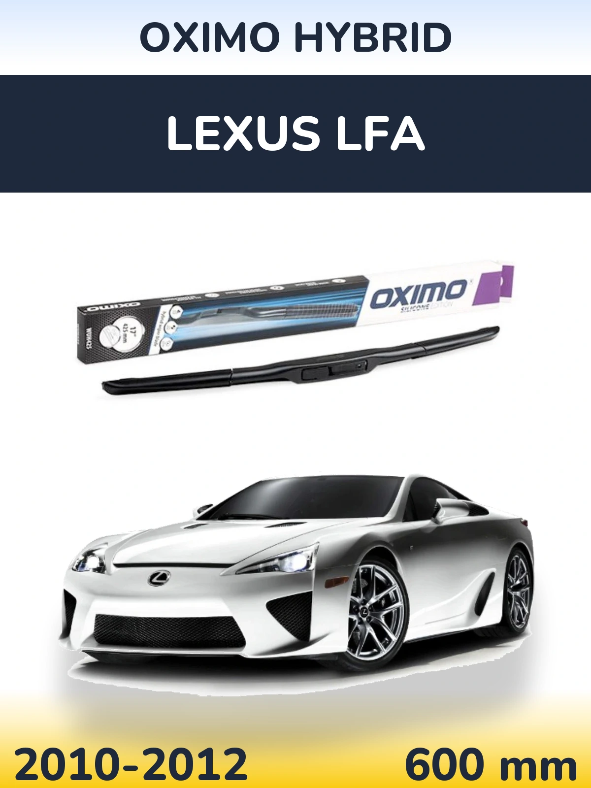 Torkarblad Oximo Hybrid för Lexus LFA