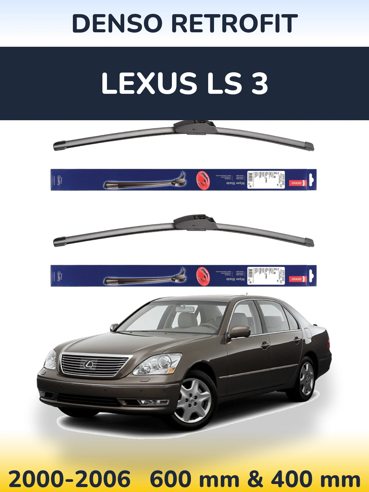 Torkarblad Denso Retrofit för Lexus LS 3