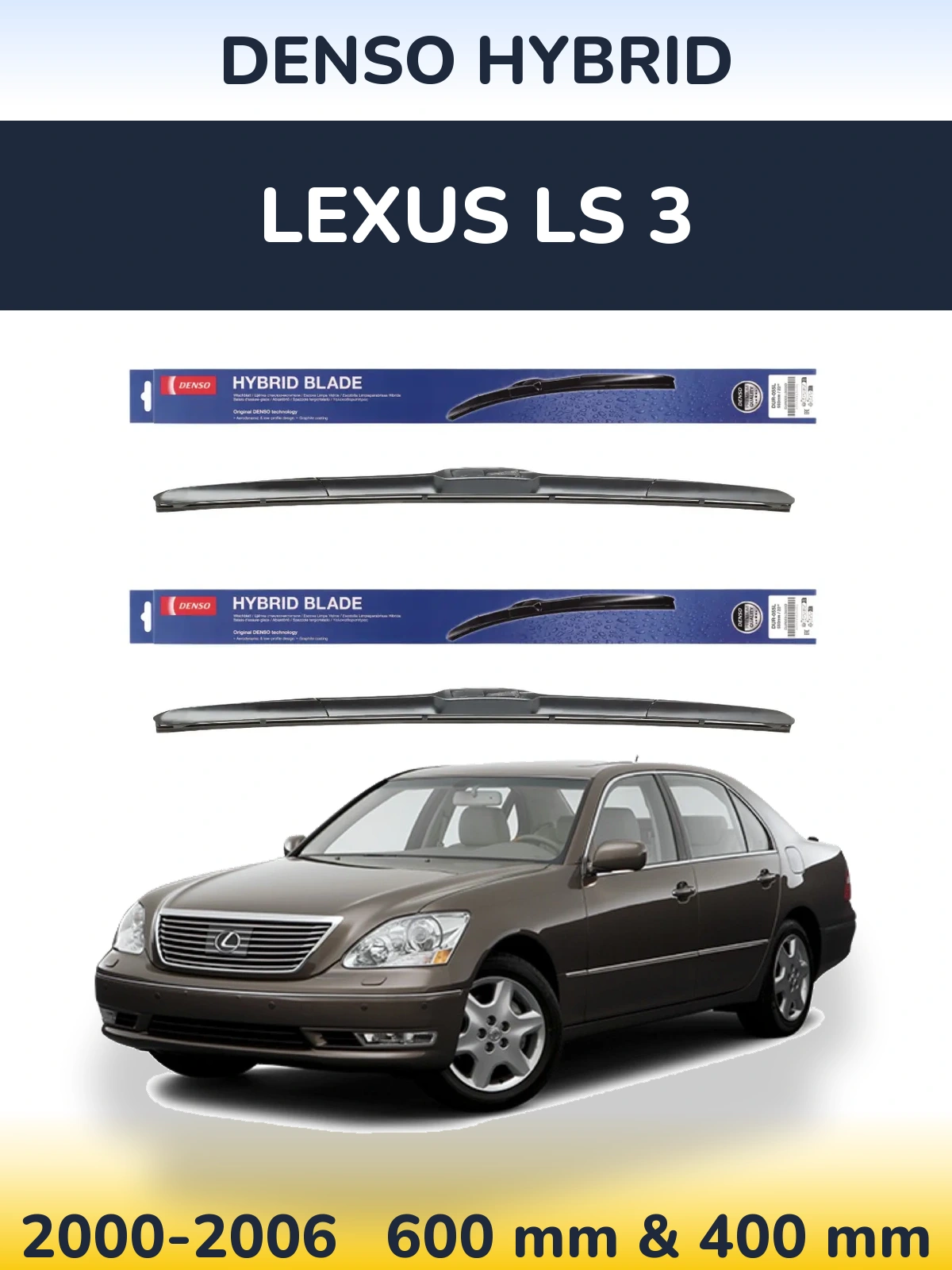Torkarblad Denso Hybrid för Lexus LS 3