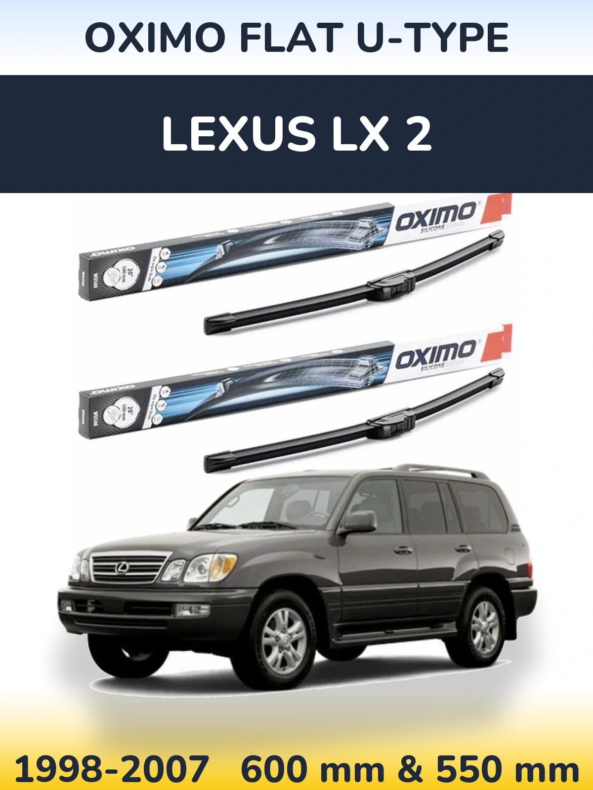 Torkarblad Oximo Flat U-type för Lexus LX 2