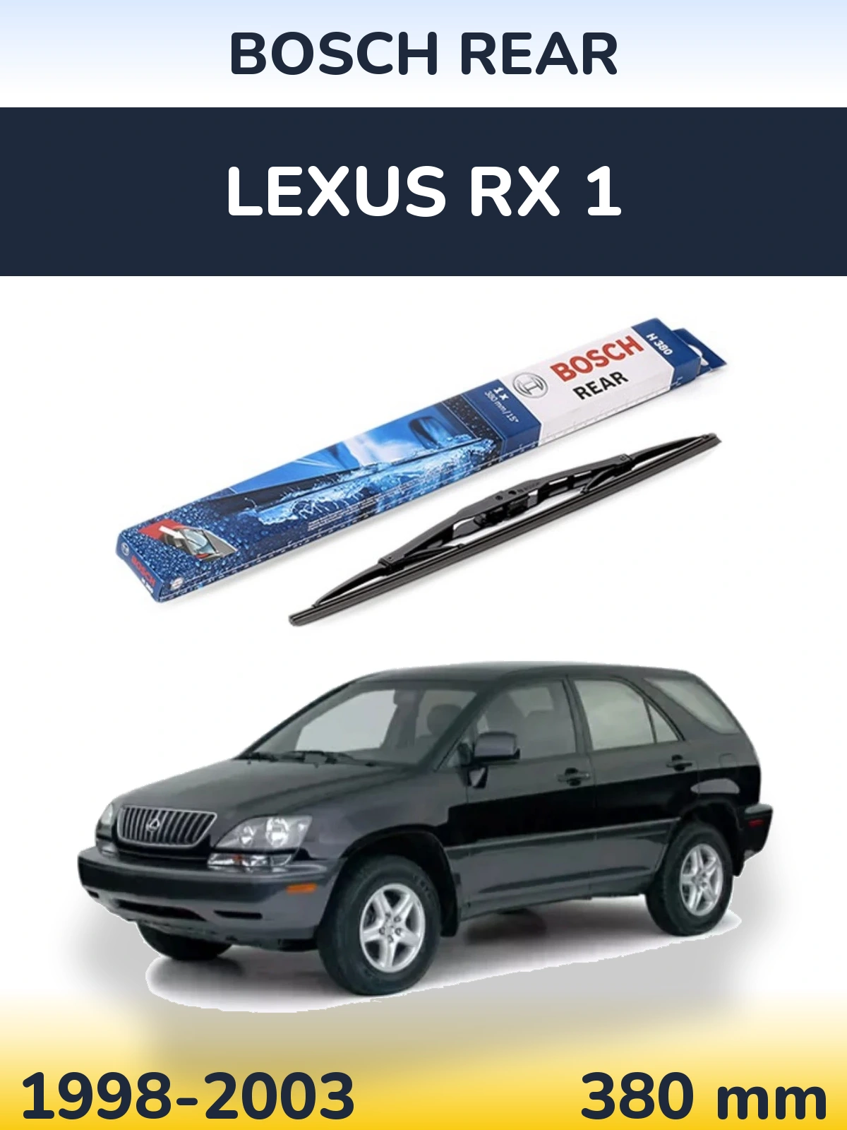 Задня щітка BOSCH Rear 380 мм для Lexus RX 1 1998-2003