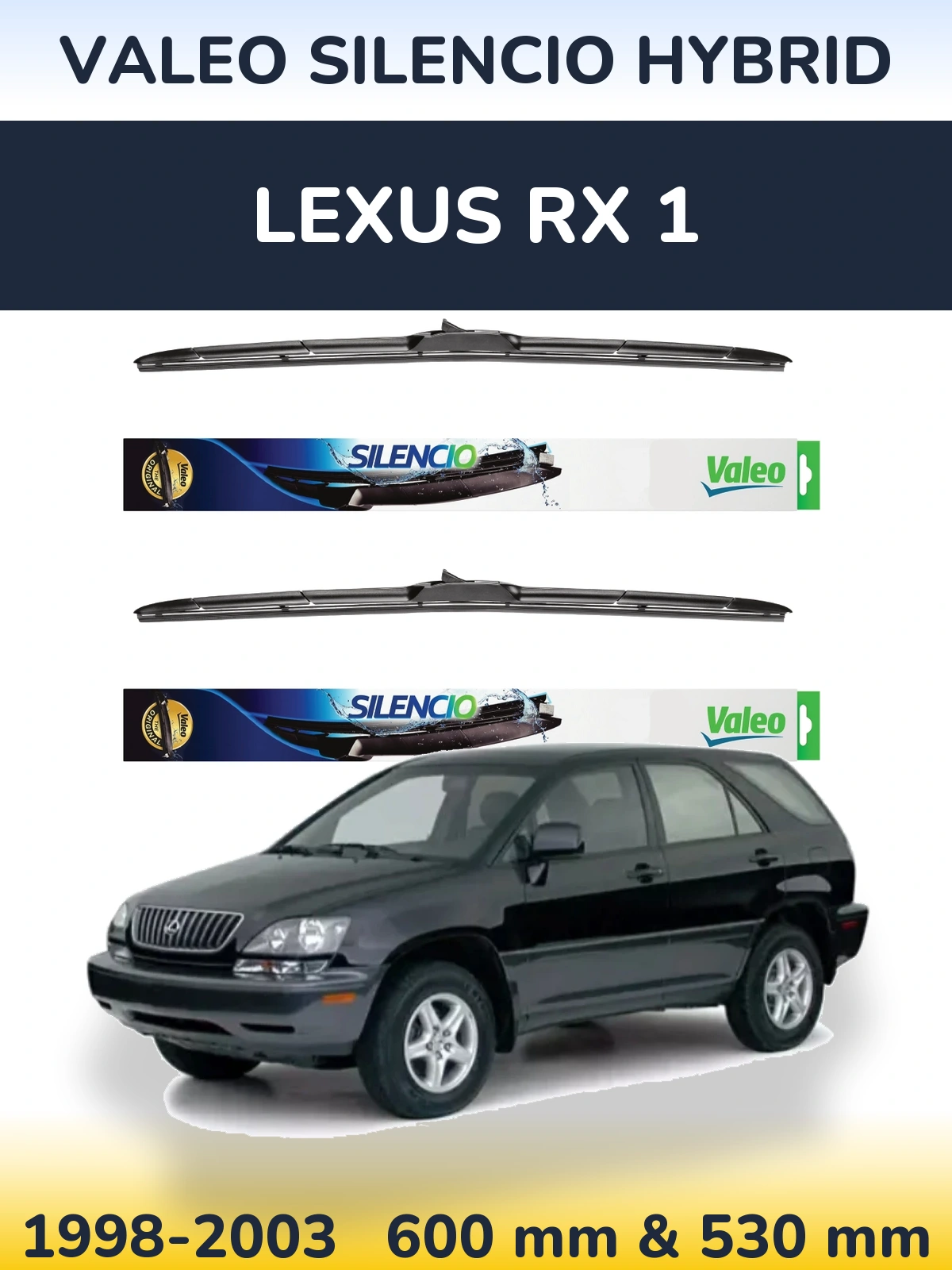 Torkarblad Valeo Silencio Hybrid för Lexus RX 1
